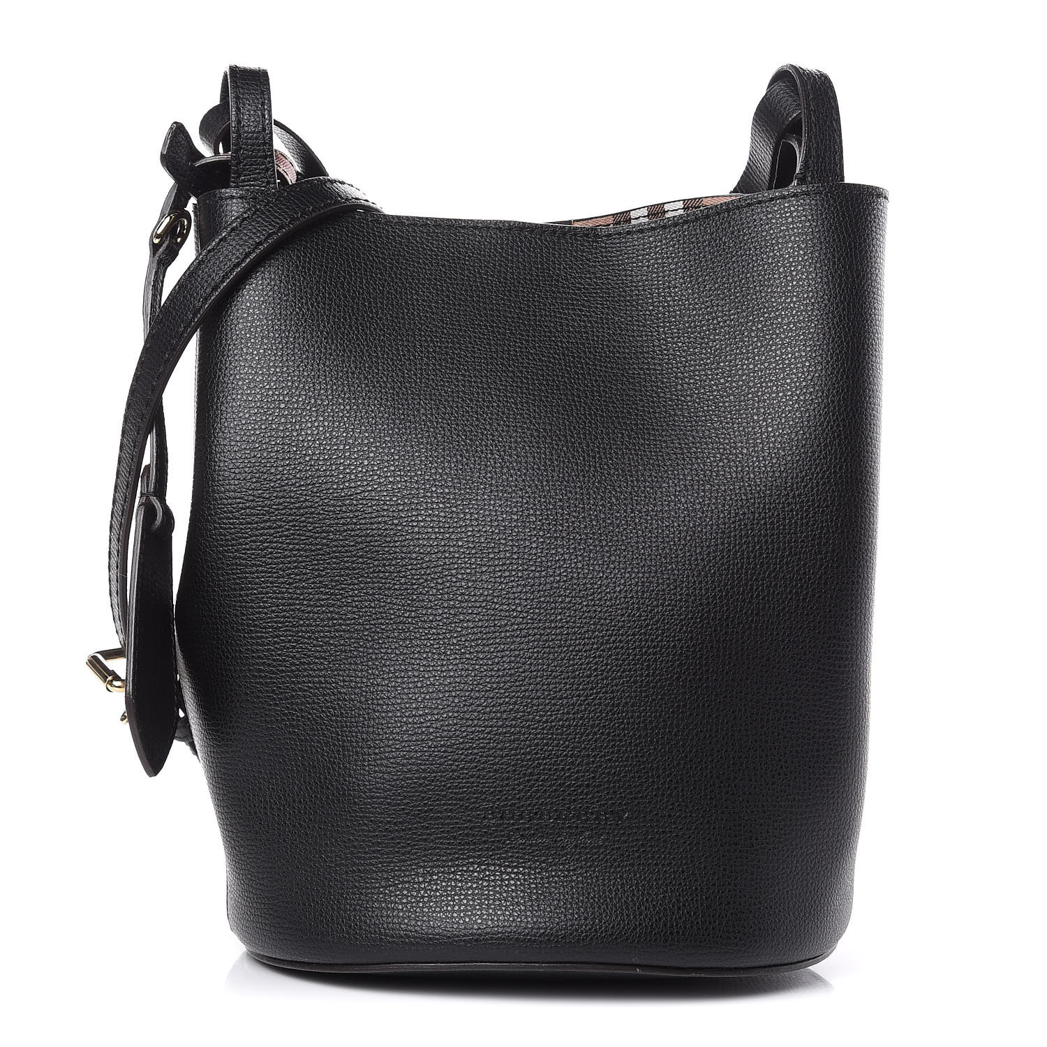 burberry small lorne leather bucket bag