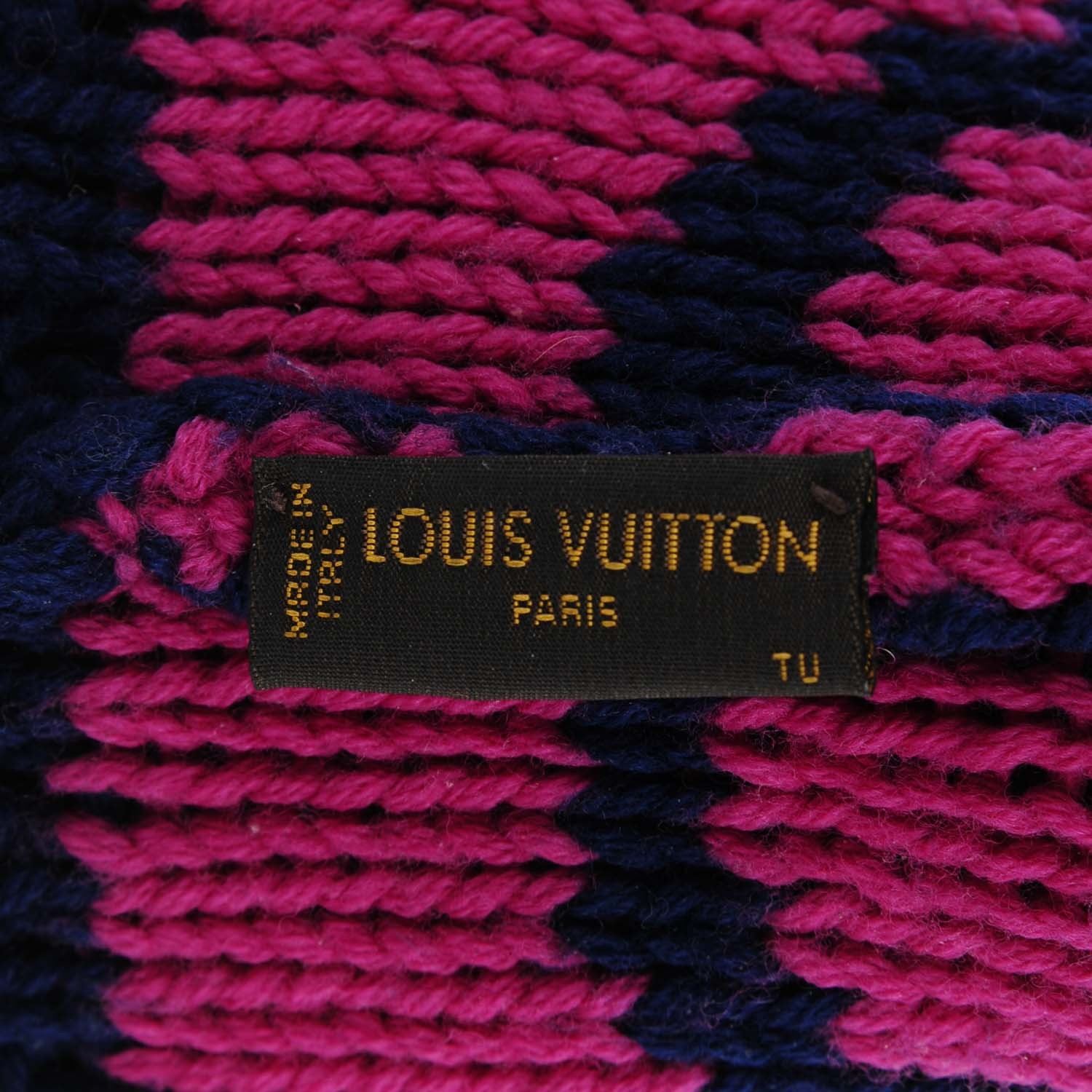 LOUIS VUITTON Wool Grand Froid Pom Beanie Hat 114877
