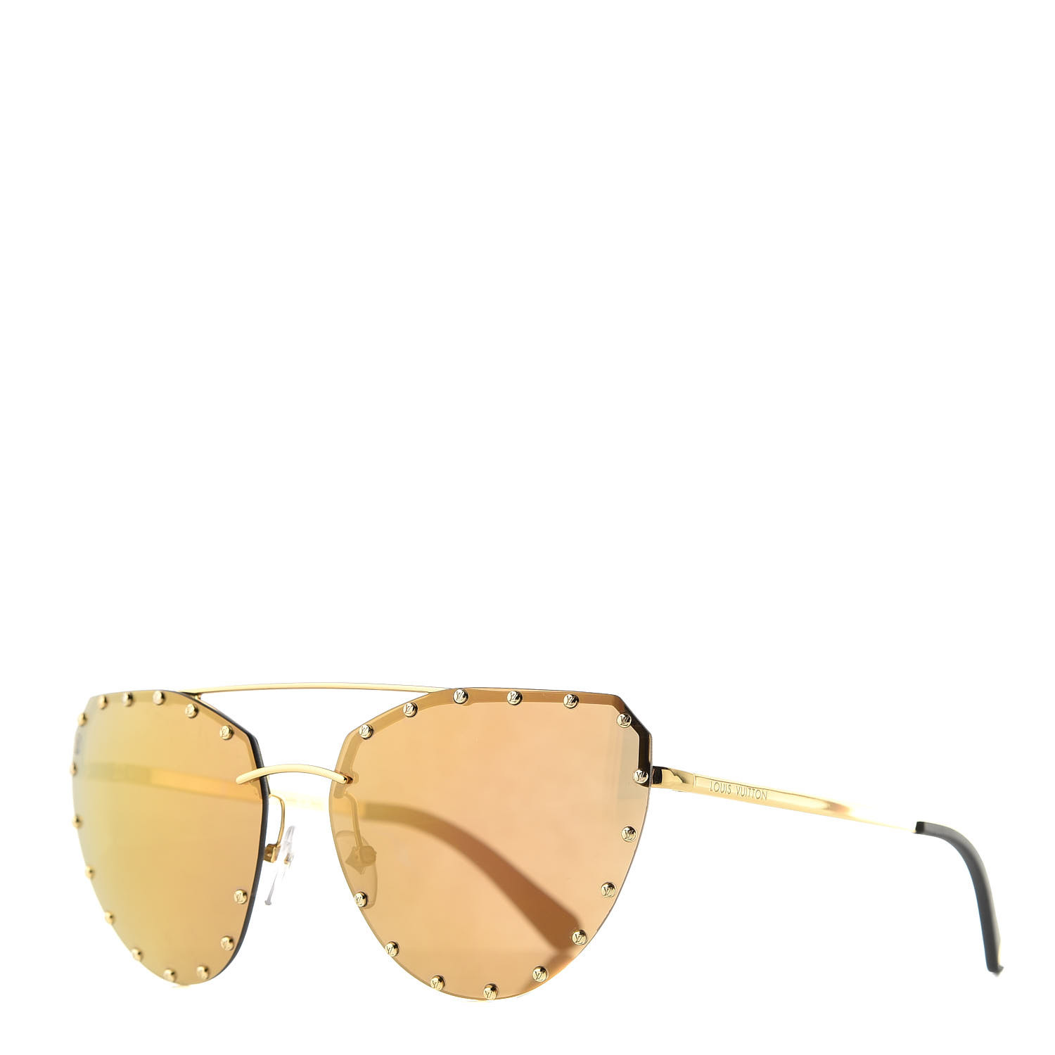 LOUIS VUITTON LV The Party Sunglasses Z0983W Gold 525225