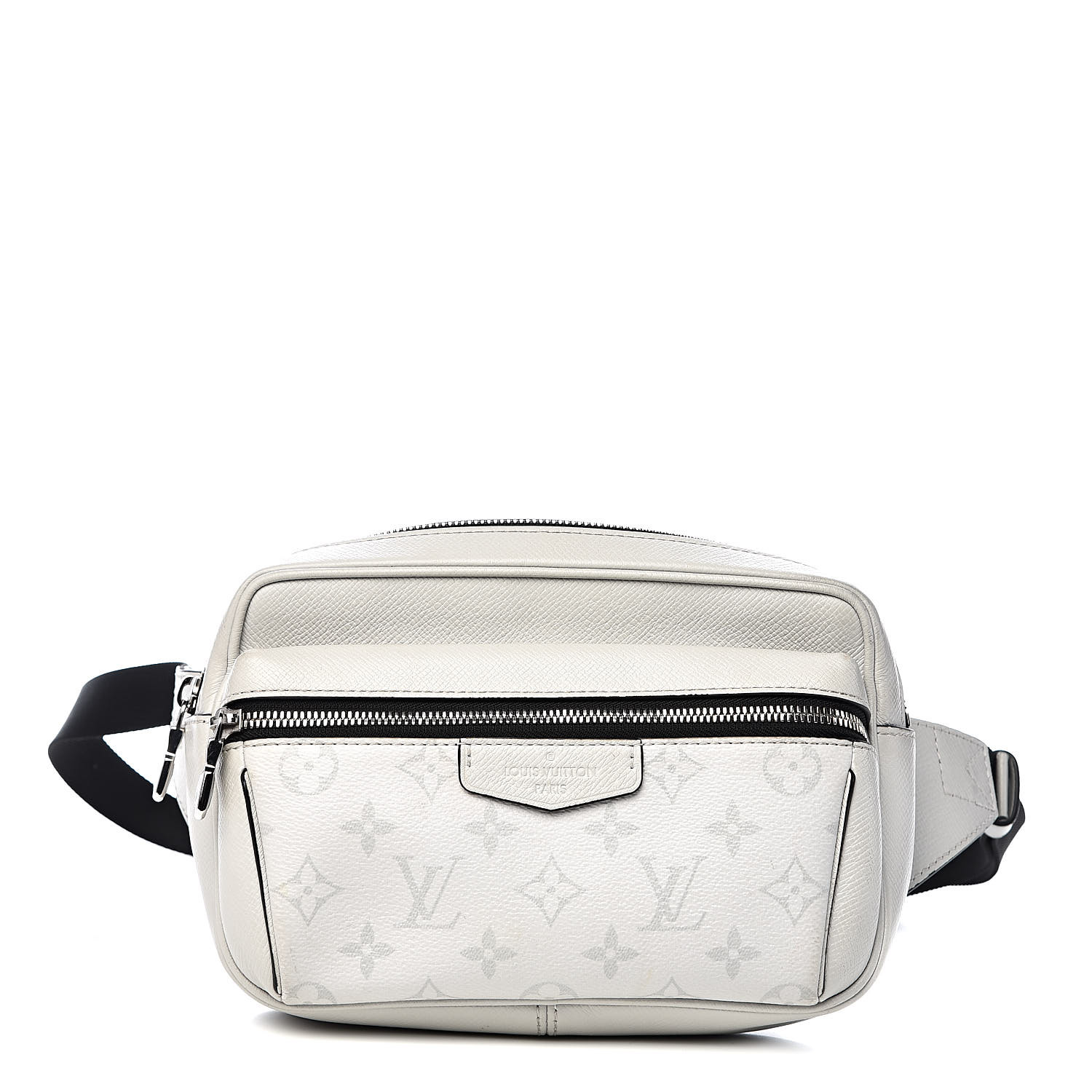 LOUIS VUITTON Taiga Monogram Outdoor Bumbag White 526646