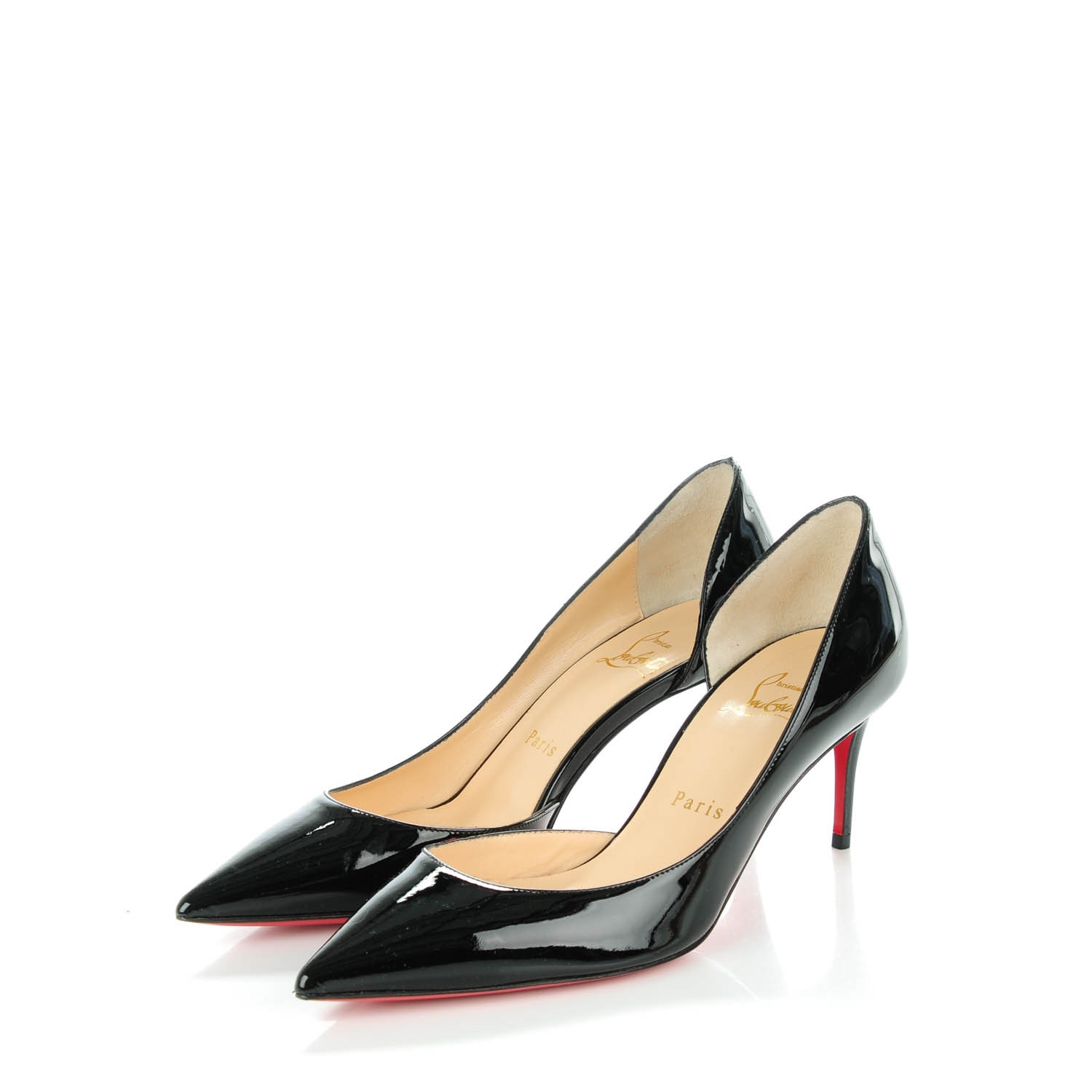 christian louboutin iriza black patent pumps