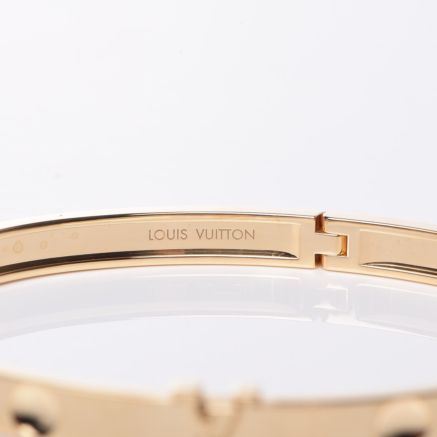LOUIS VUITTON 18K Yellow Gold Empreinte Bangle Bracelet 17 423595