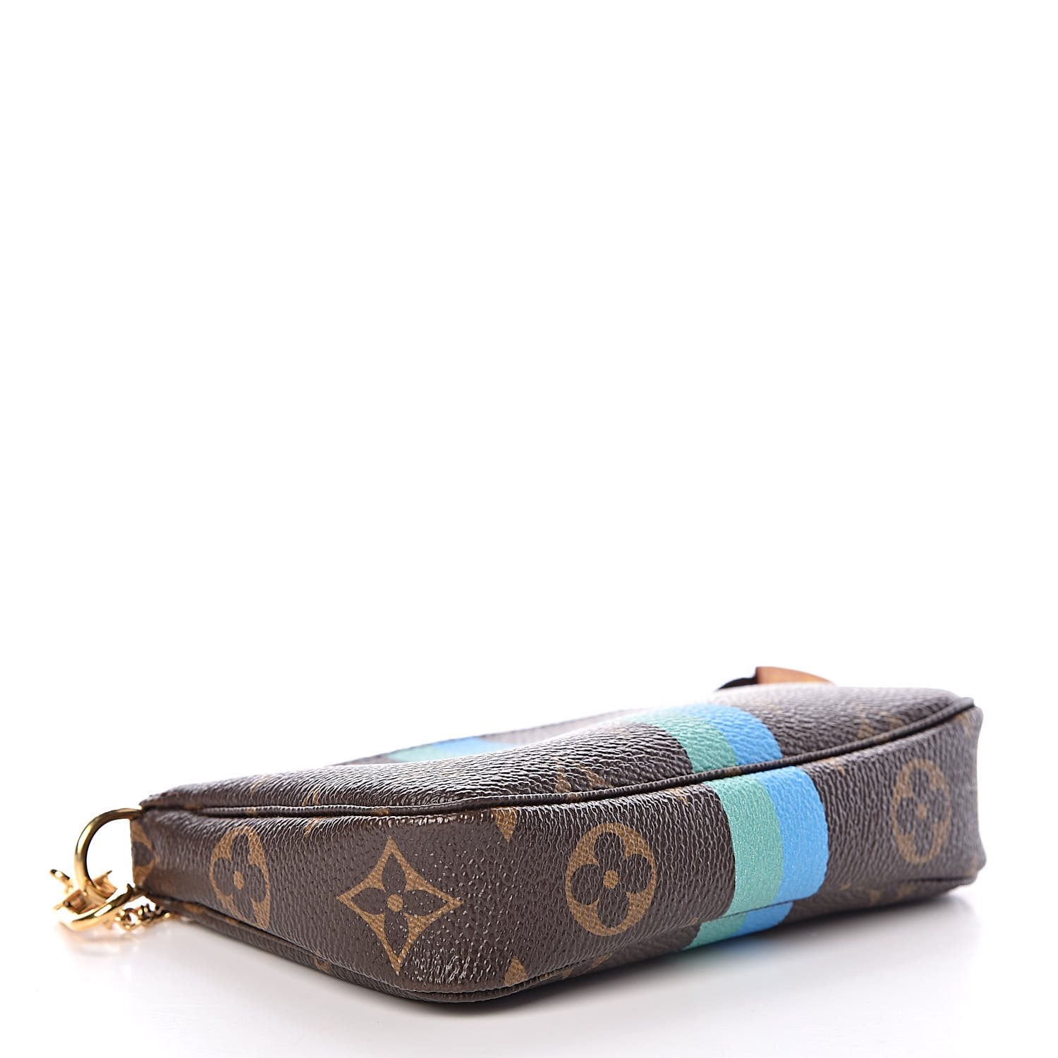 LOUIS VUITTON Mon Monogram Mini Pochette Accessories Vert Clair Bleu Clair 424154