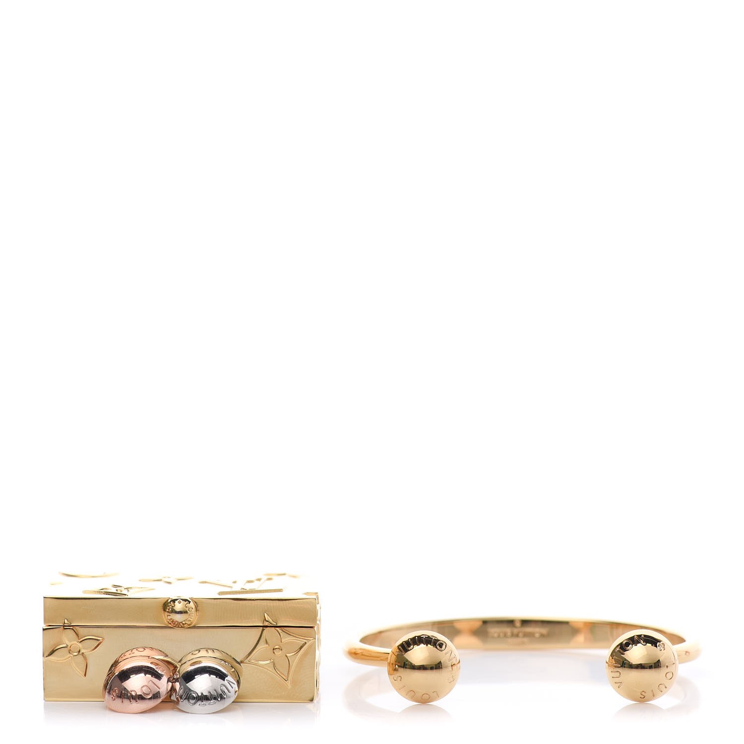 LOUIS VUITTON Studdy Bracelet M Gold Rose Gold Silver 324272