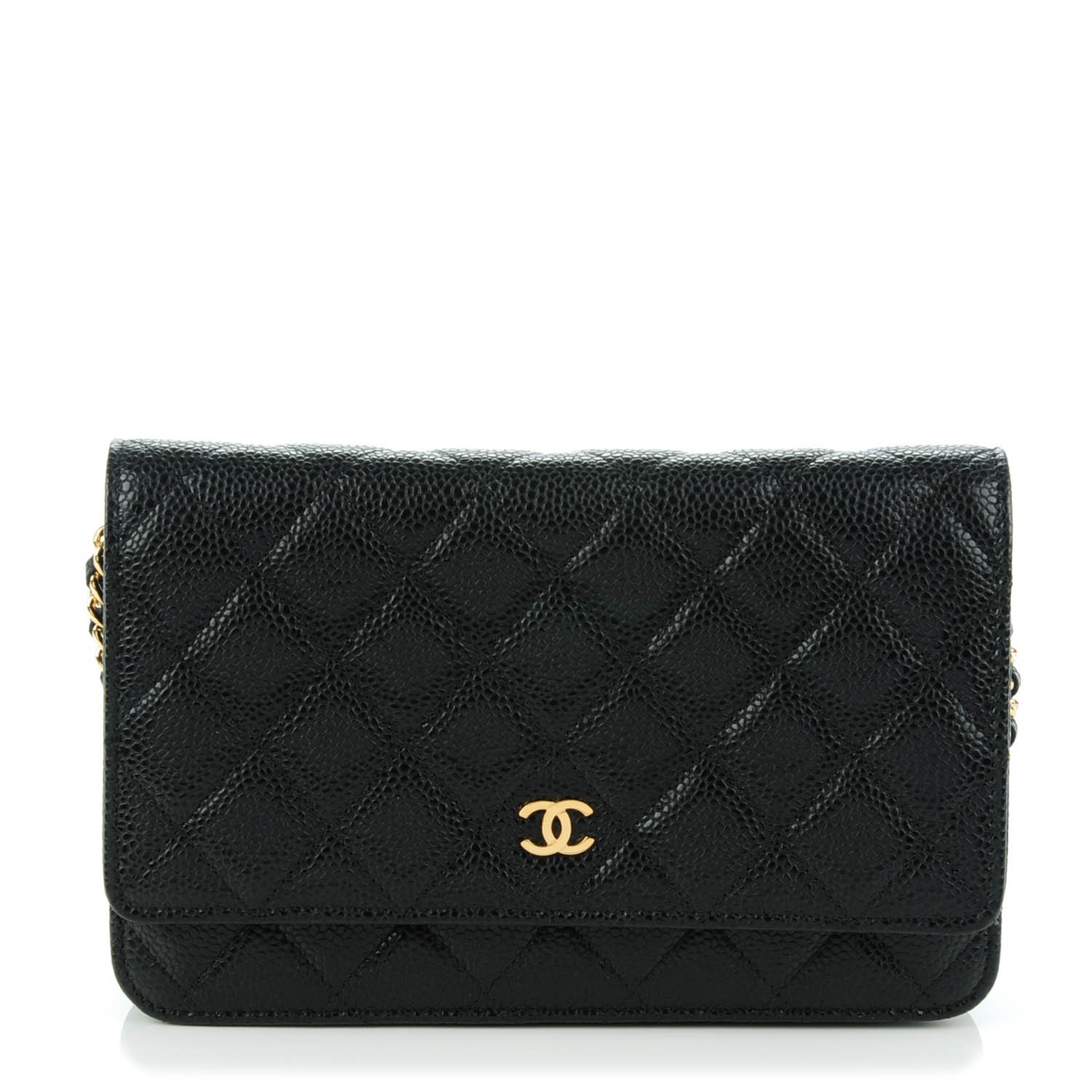 chanel wallet on chain quilted black