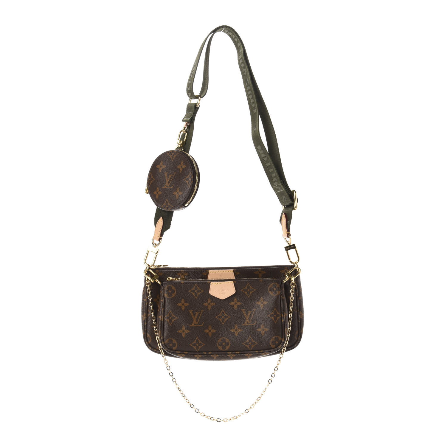 lv khaki multi pochette