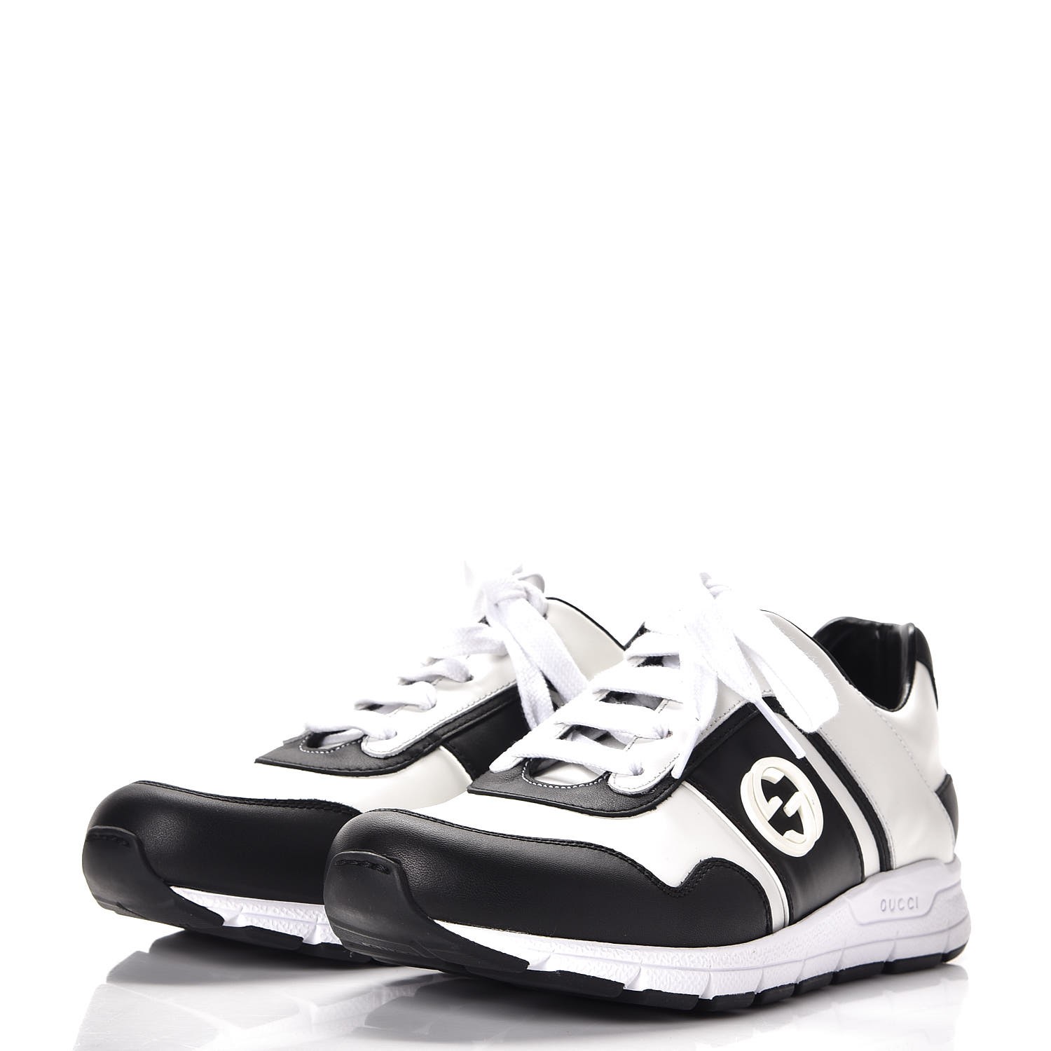 gucci sneakers black and white