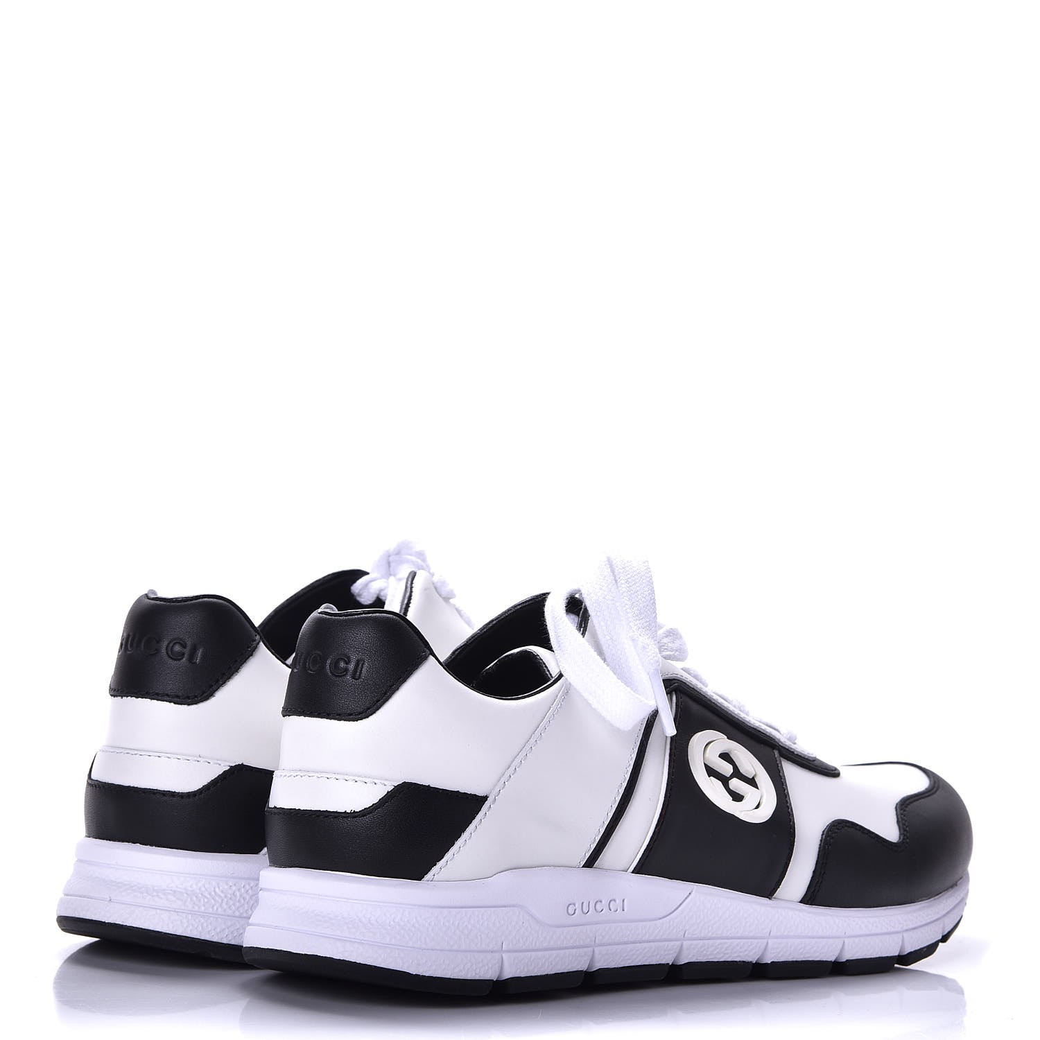 gucci sneakers black and white