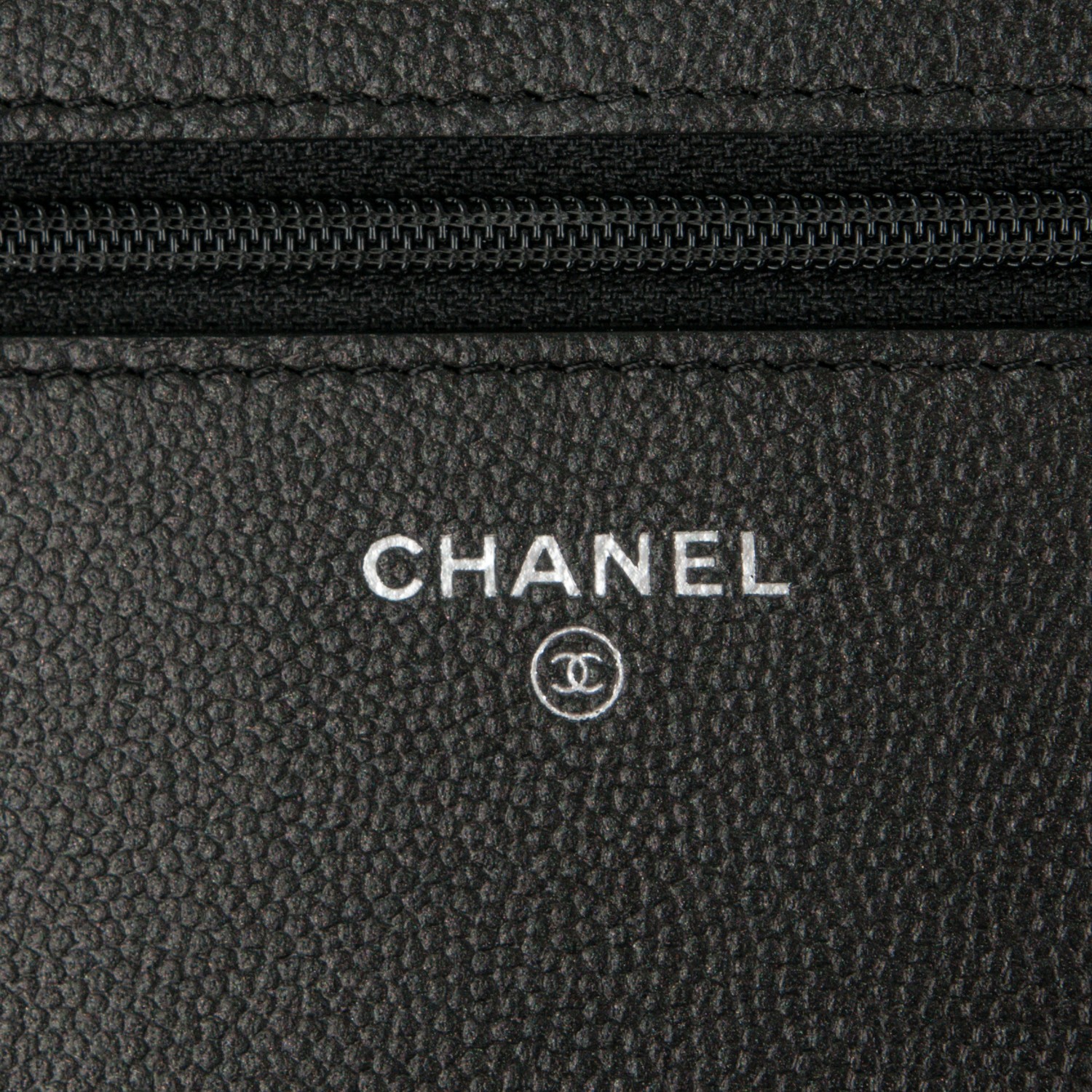 CHANEL Caviar Quilted Boy Wallet On Chain WOC So Black 181440