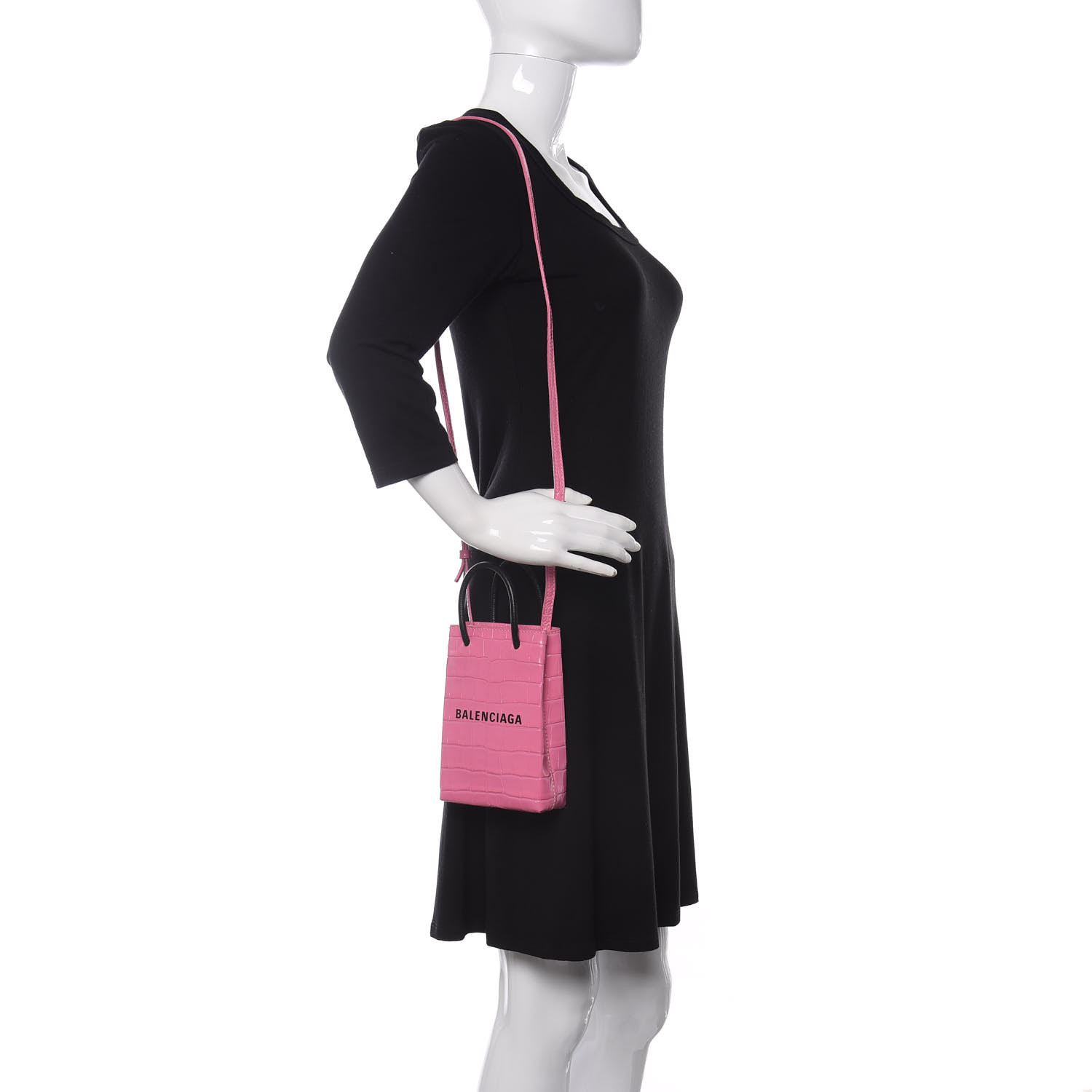 balenciaga phone holder bolsa pink