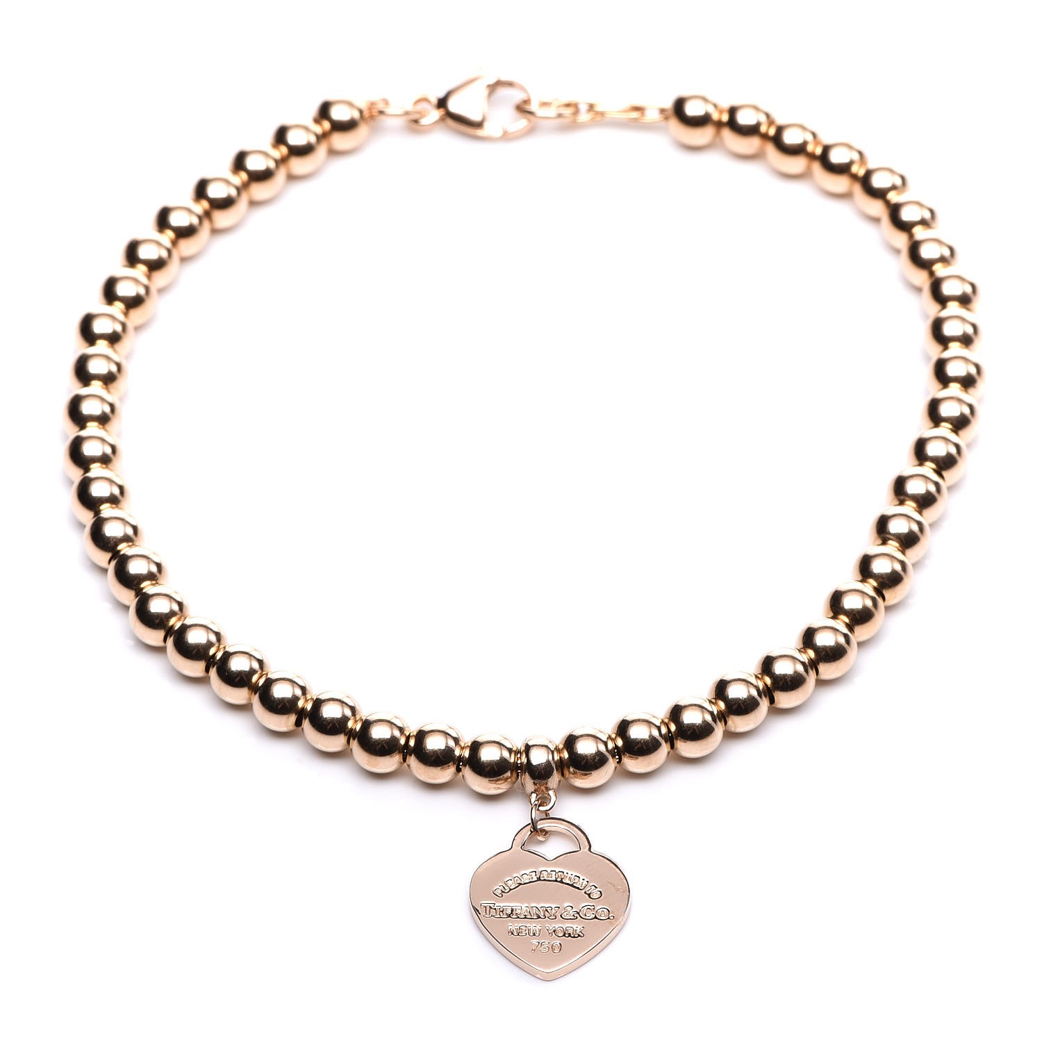 tiffany gold bead bracelet