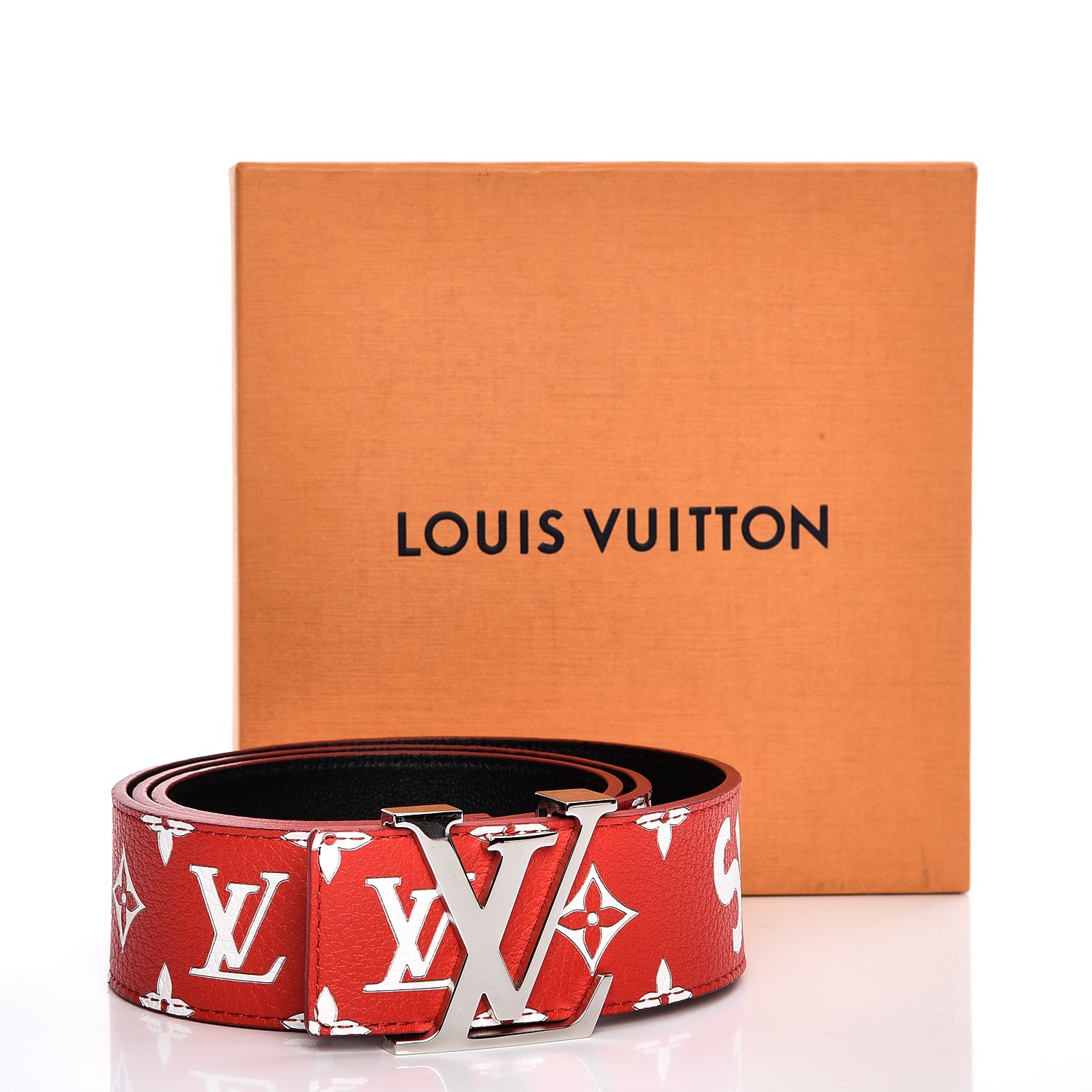 Louis Vuitton x Supreme Initiales Belt 40 MM Monogram Brown Gold