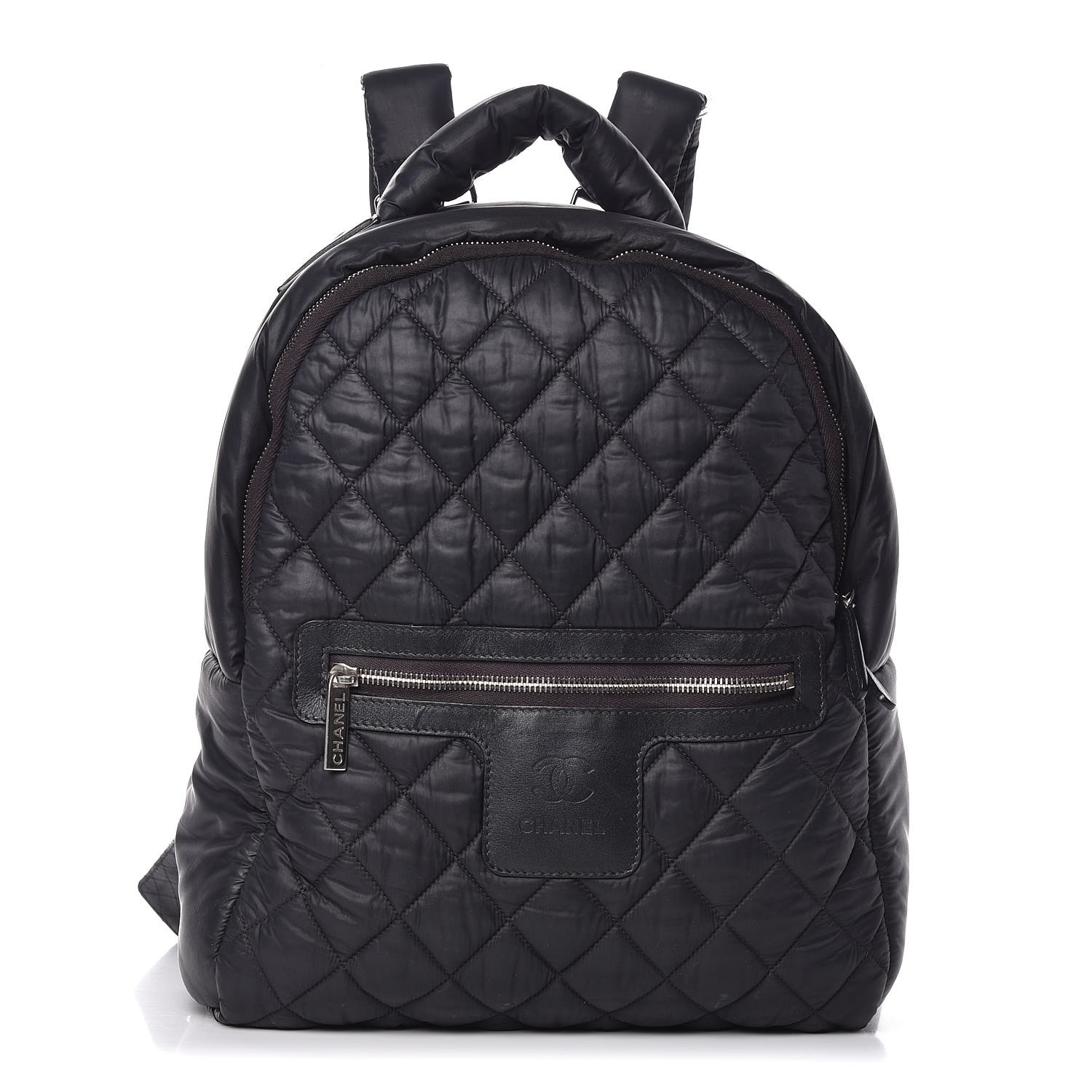 CHANEL Nylon Quilted Coco Cocoon Backpack Black 345963