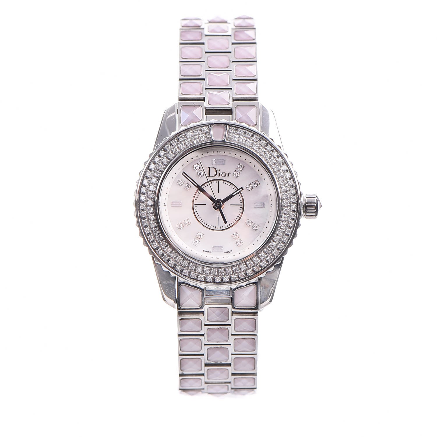 CHRISTIAN DIOR Stainless Steel Diamond 29mm Les Montres Watch Light