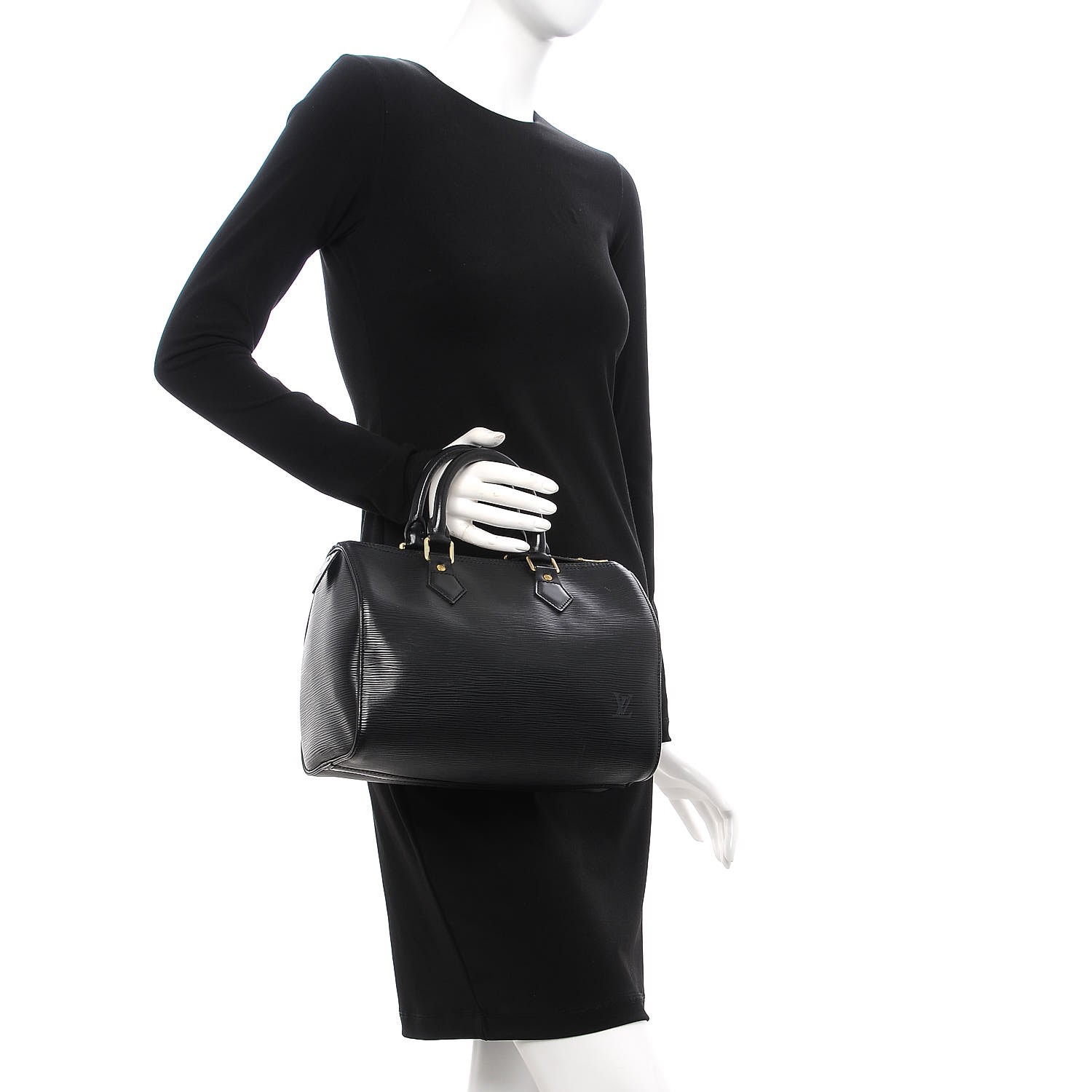 louis vuitton speedy 25 epi noir LOUIS VUITTON Epi Speedy 25 Noir Black 310705