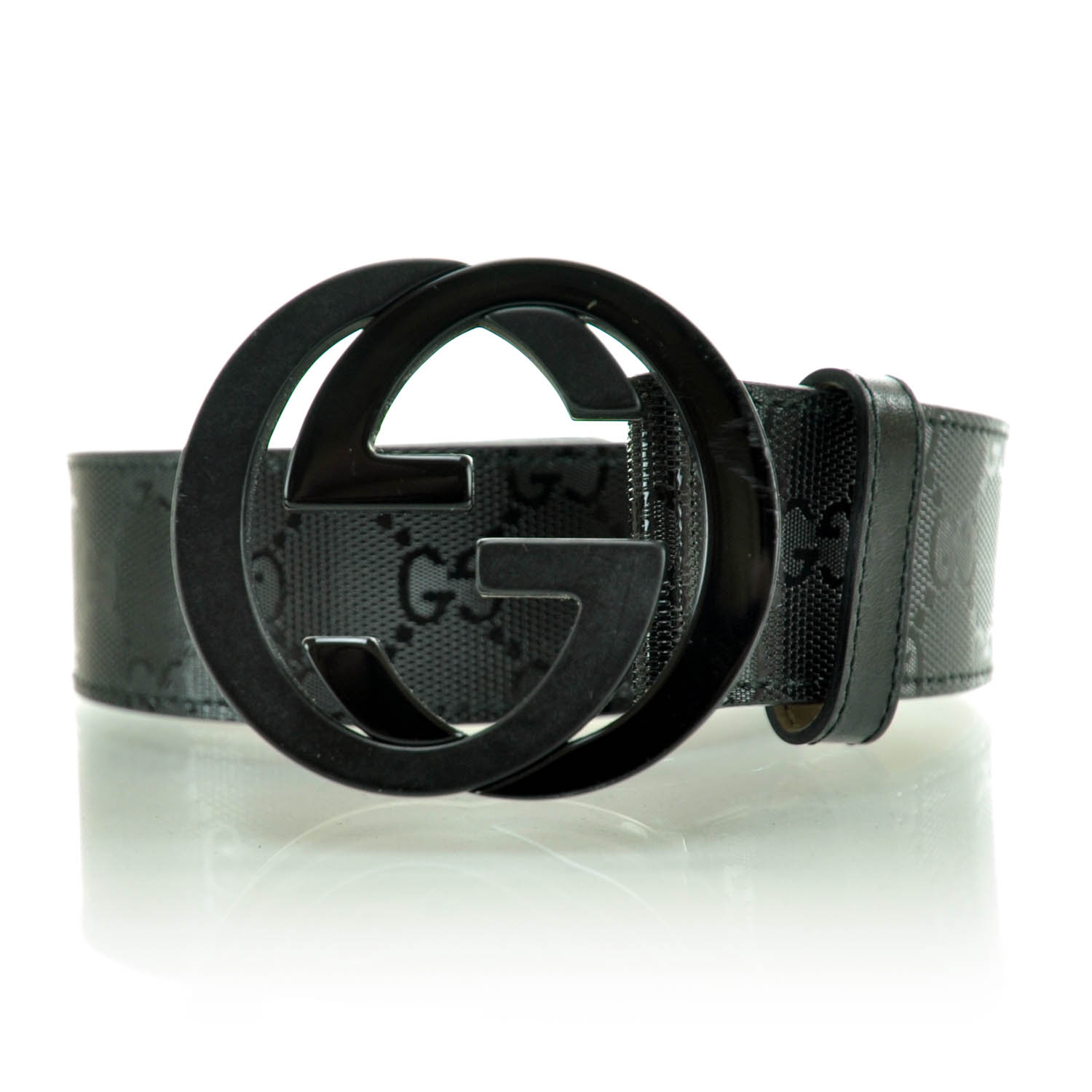 gucci black monogram belt