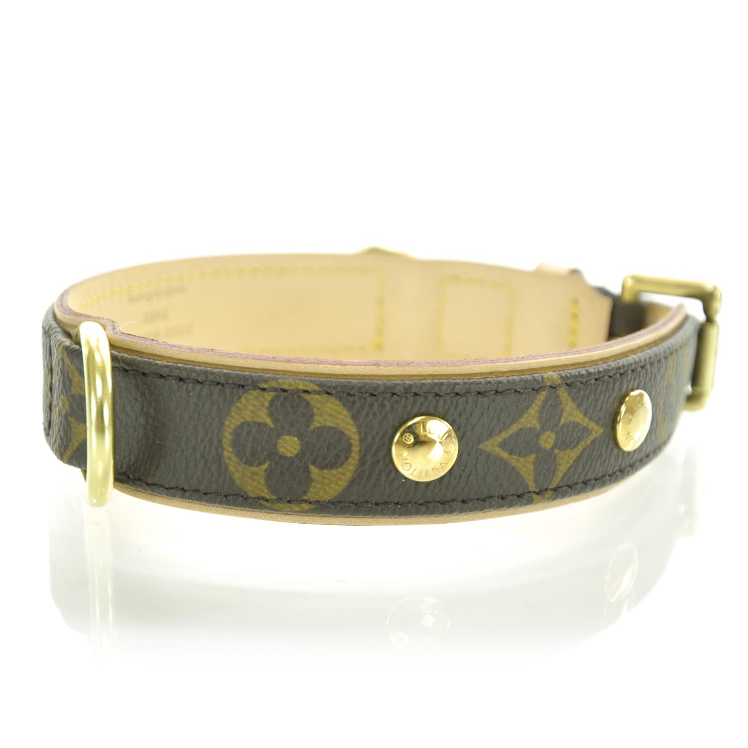 LOUIS VUITTON Monogram Baxter Dog Collar MM 29665