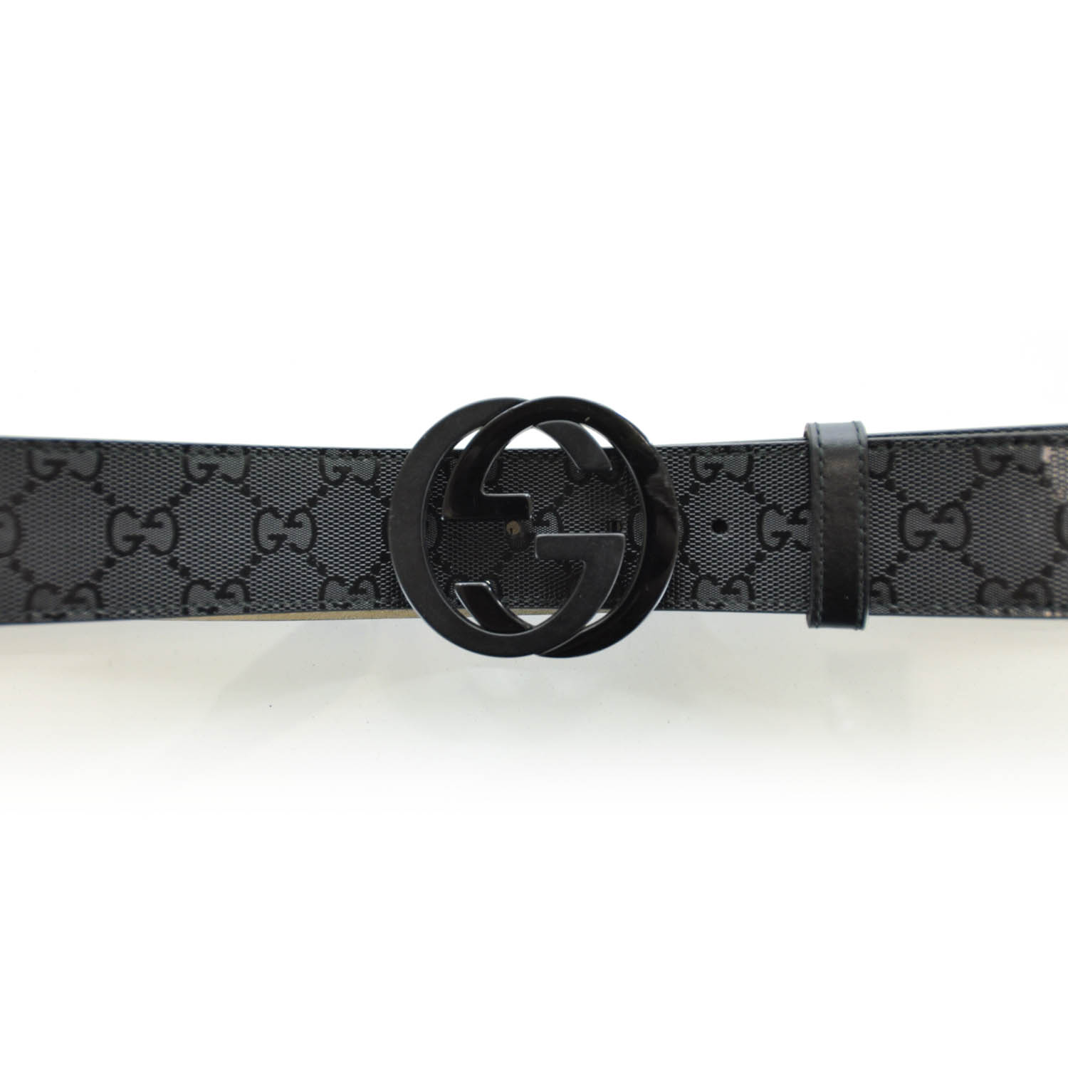 gucci monogram belt black