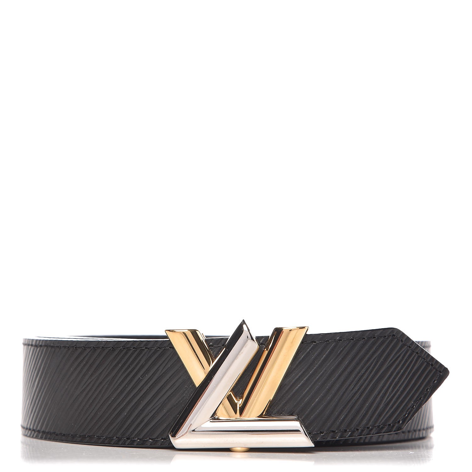 LOUIS VUITTON Epi 40mm LV Twist Belt 90 36 Noir Black 274474