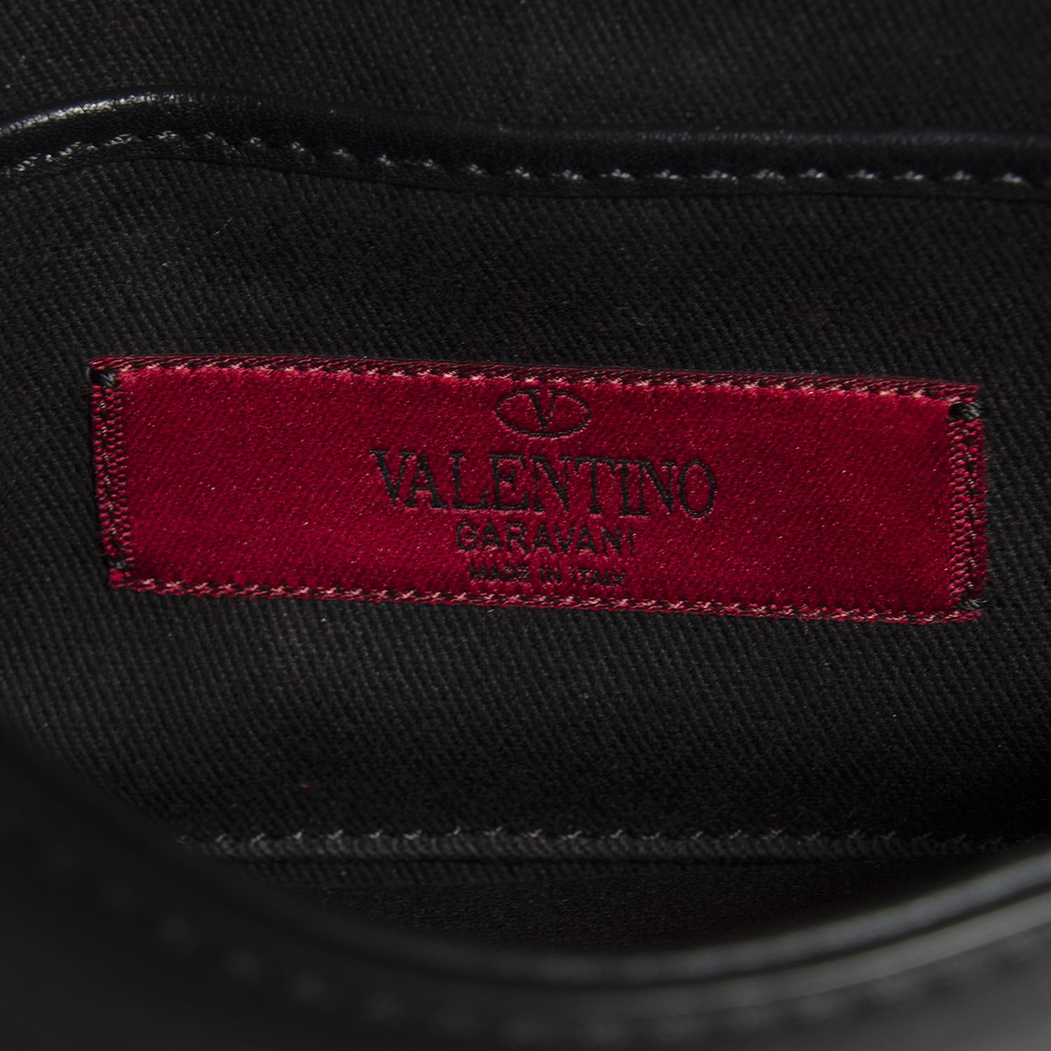 VALENTINO Vitello Calfskin Glam Lock Mini Flap Bag Black 107234
