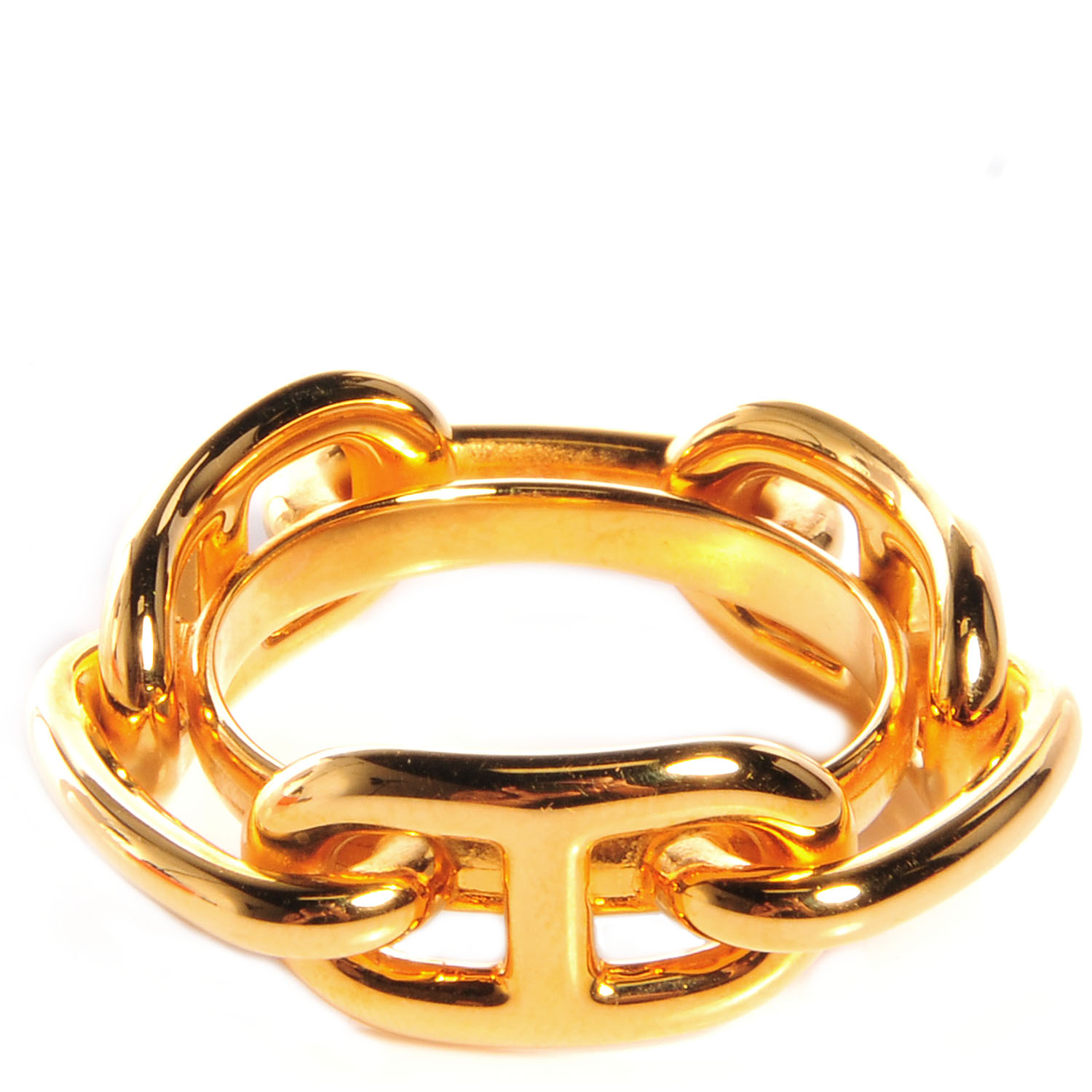 hermes gold scarf ring