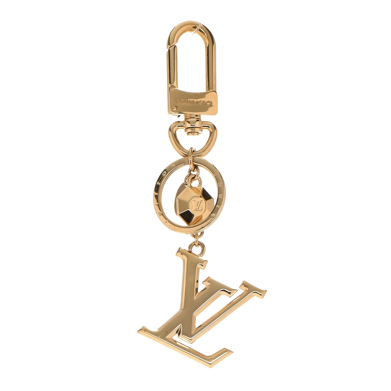LOUIS VUITTON LV Facettes Bag Charm Key Holder Gold 226240