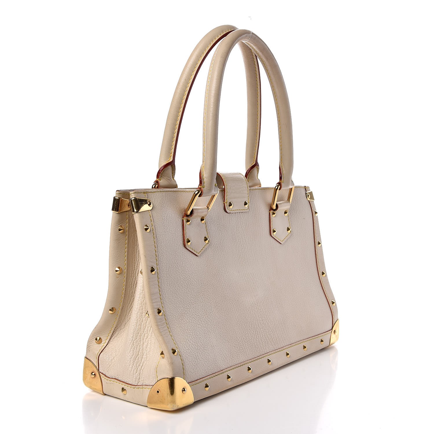 Louis Vuitton Womens Vintage Suhali Le Fabuleux Tote Bag White