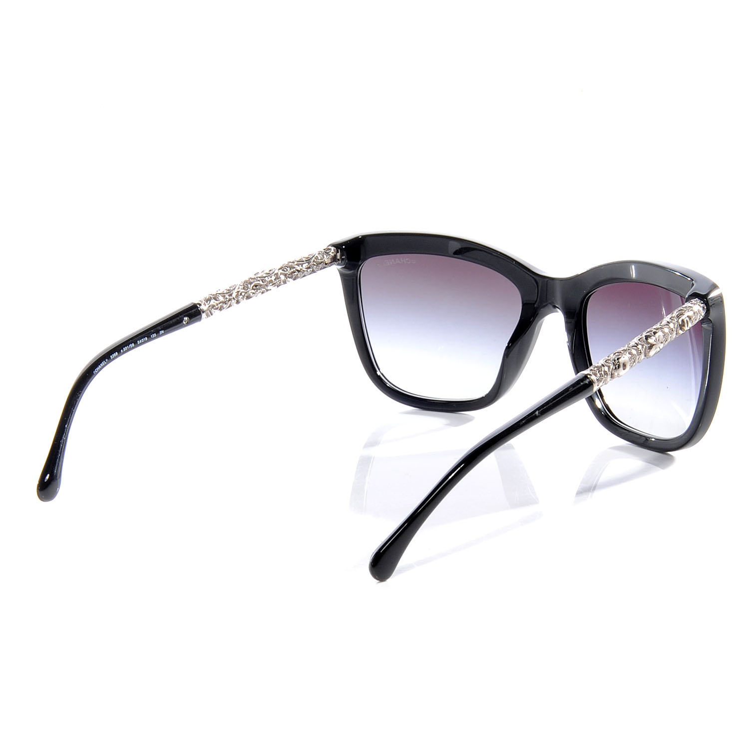 CHANEL Bijoux Exclusive Sunglasses 5268 Black Silver 55961