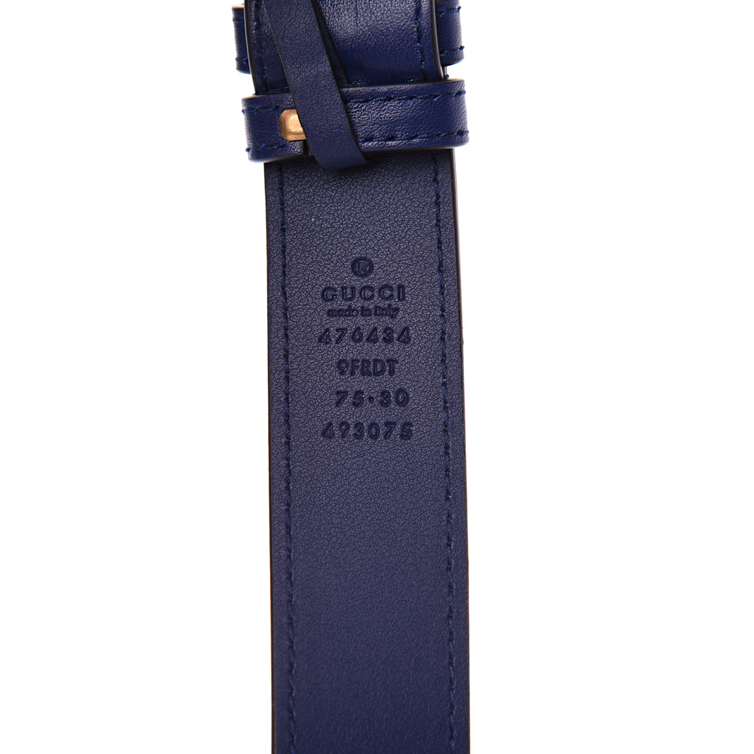 GUCCI Velvet Matelasse GG Marmont Belt Bag 75 30 Cobalt Blue 558825