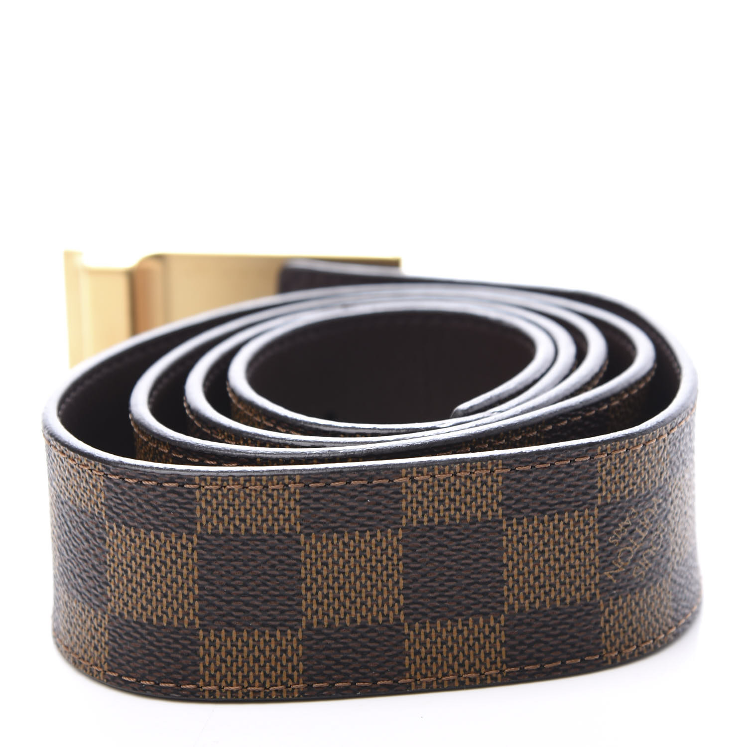 Louis Vuitton Damier Canvas/Brown Leather LV Initiales Belt Reversible Size  105/42 - Yoogi's Closet