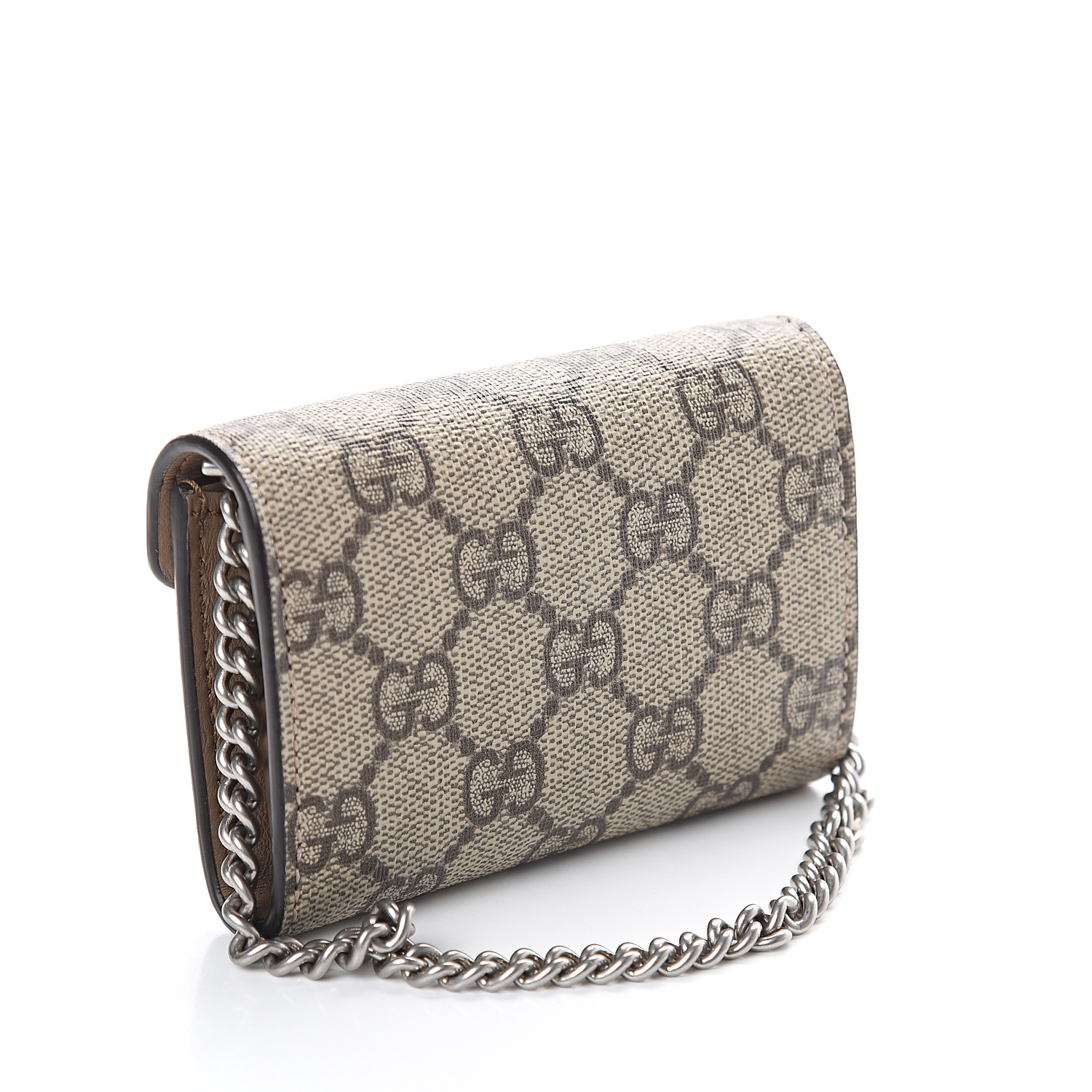 GUCCI GG Supreme Monogram Dionysus Coin Purse Taupe 559028