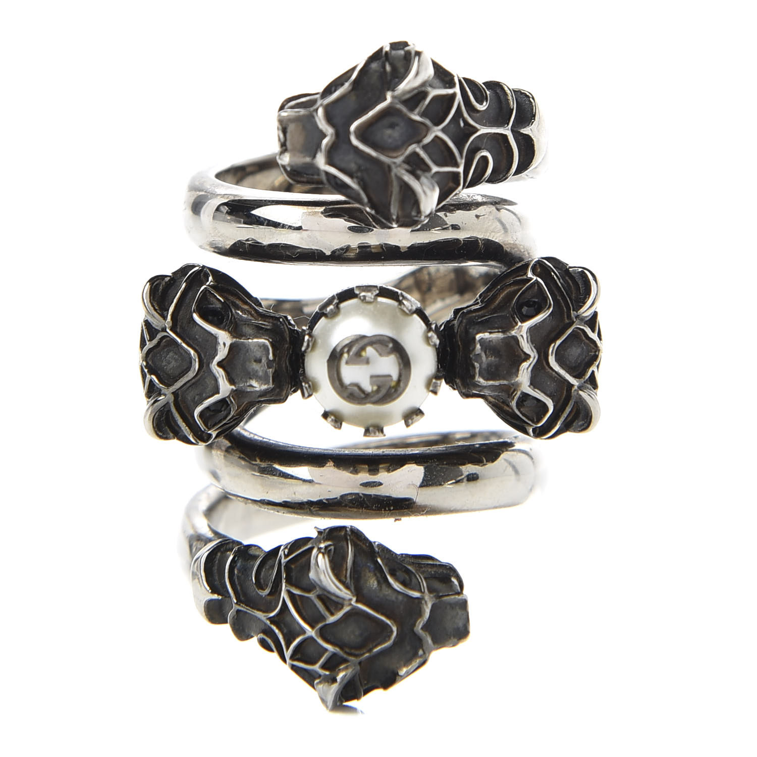 double wrap ring with tiger heads