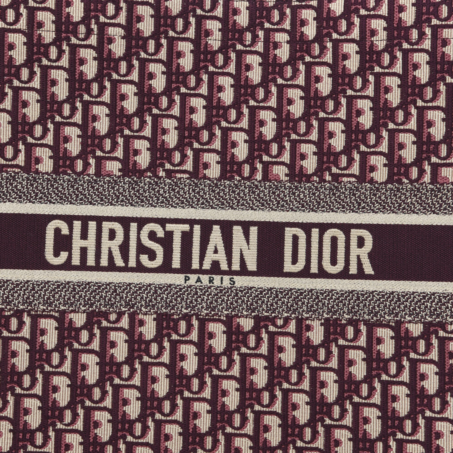 CHRISTIAN DIOR Oblique Book Tote Burgundy Multicolor 689753 | FASHIONPHILE
