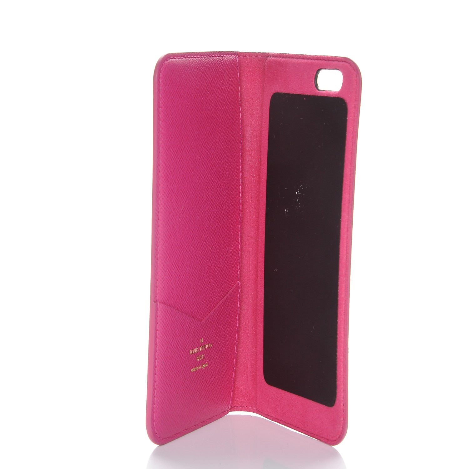 LOUIS VUITTON Monogram iPhone 6 Plus Folio Case Pink 204413