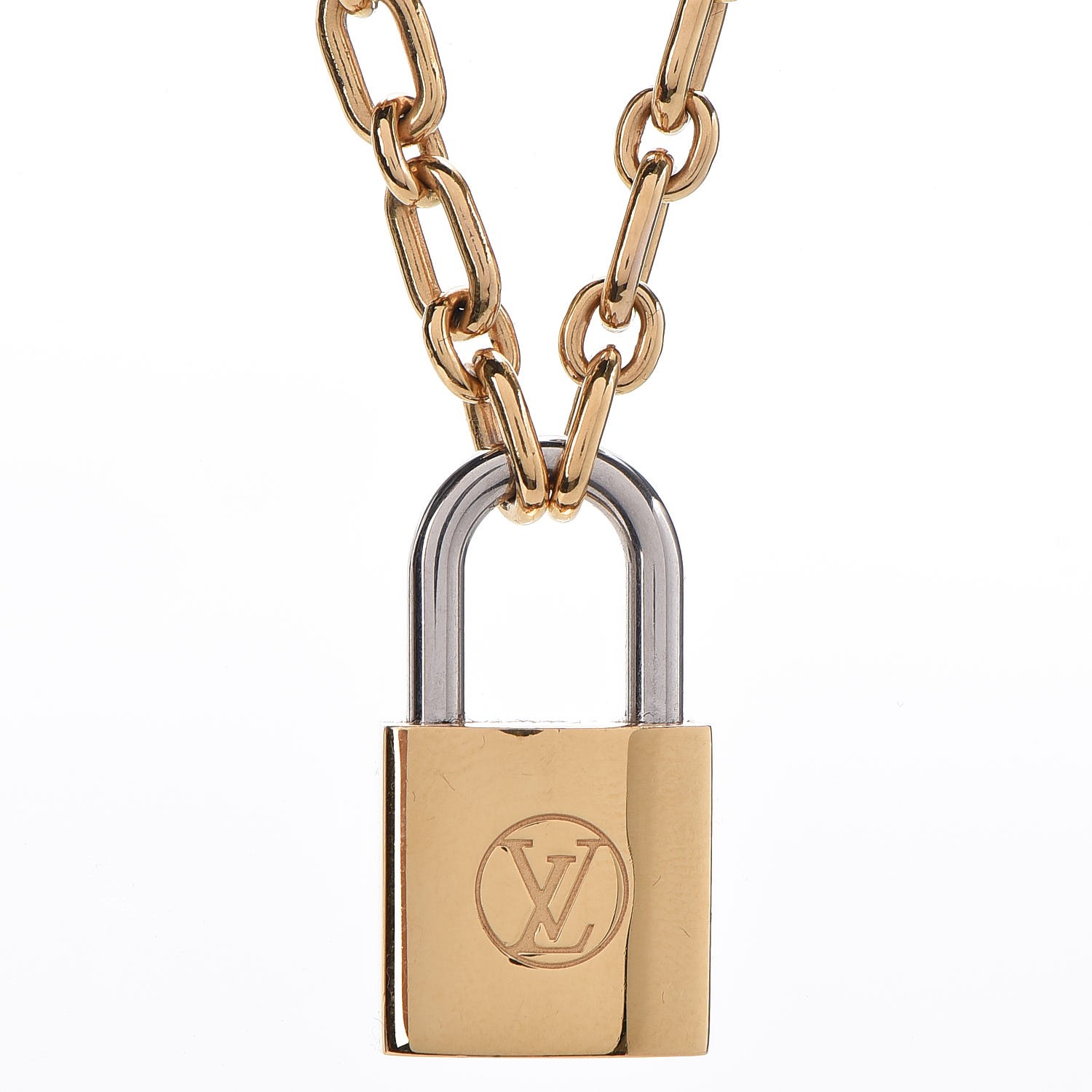 LOUIS VUITTON Lock Me Pendant Necklace Gold 291846