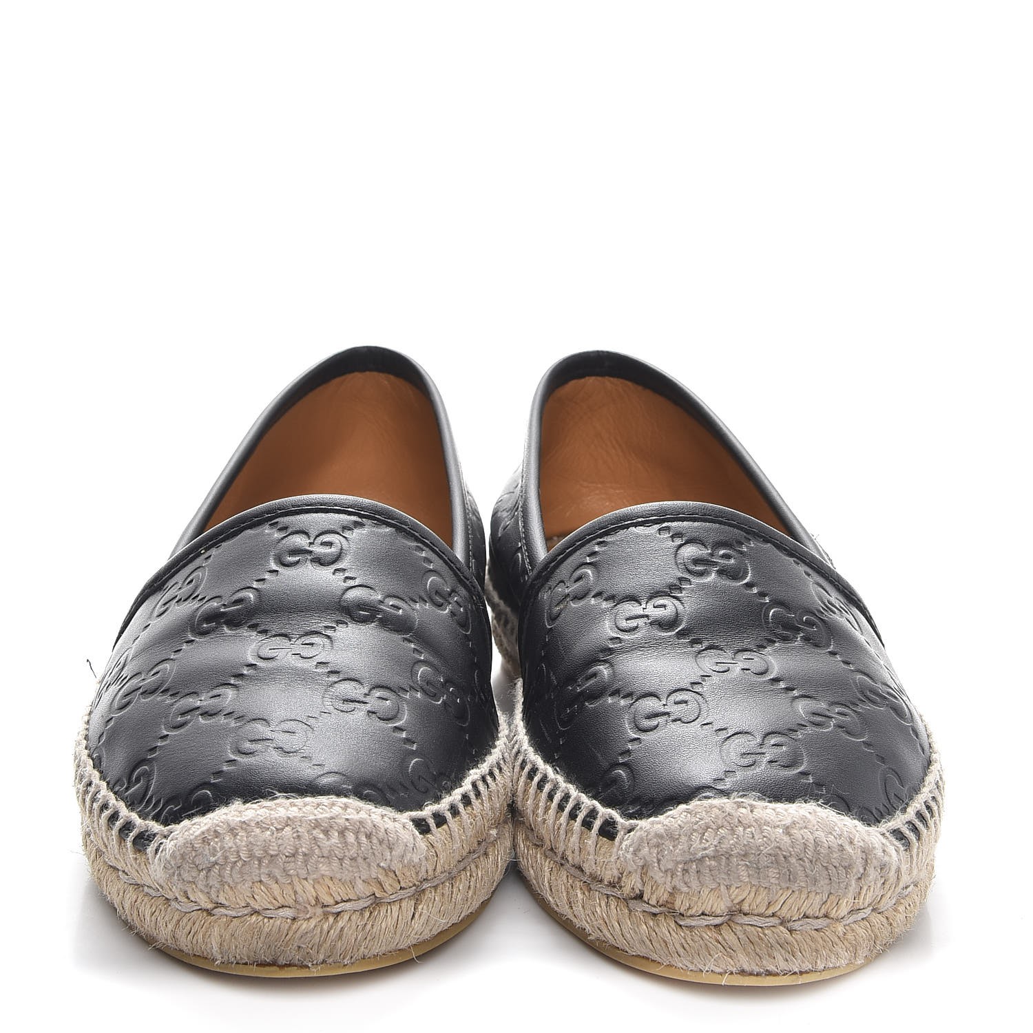 GUCCI Guccissima Signature Espadrilles 36.5 Black 276157