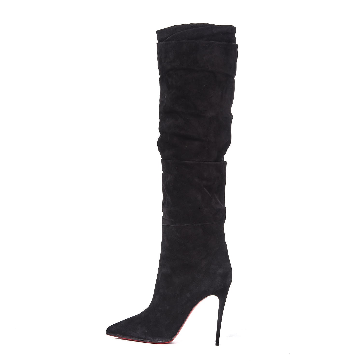 CHRISTIAN LOUBOUTIN Veau Velours Ishtar Botta 100 Knee Boots 40.5 ... CHRISTIAN LOUBOUTIN Veau Velours Ishtar Botta 100 Knee Boots 40.5 ...