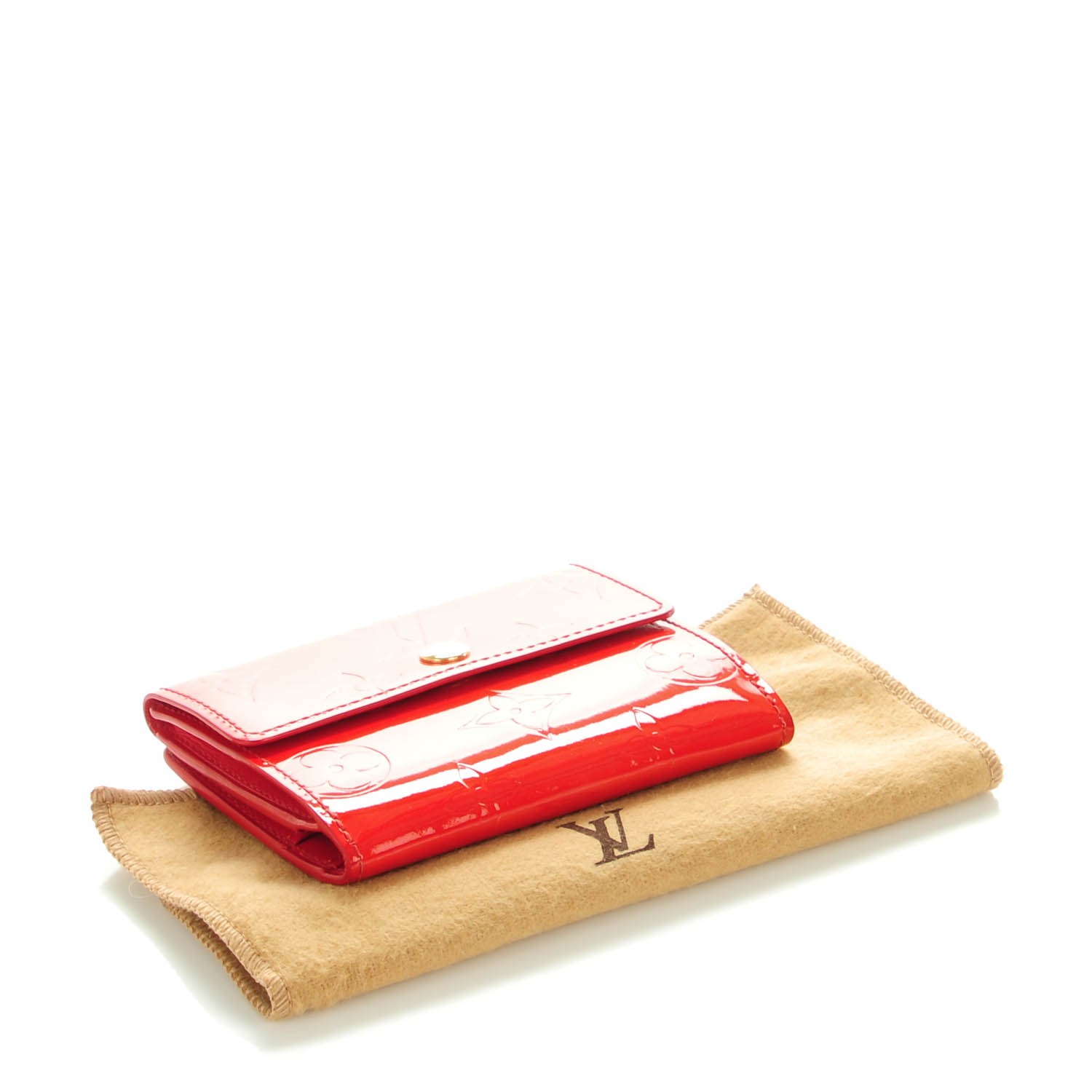 LOUIS VUITTON Vernis Ludlow Wallet Rouge Red 143446