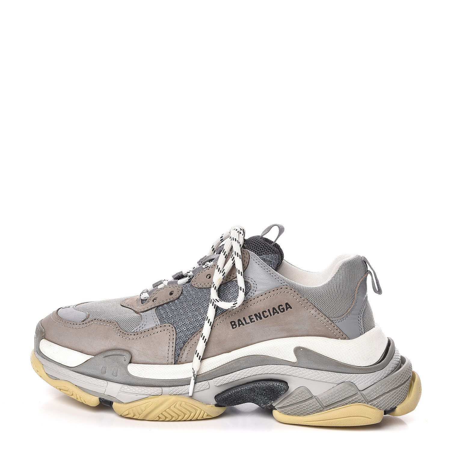 mens triple s leather and mesh trainers