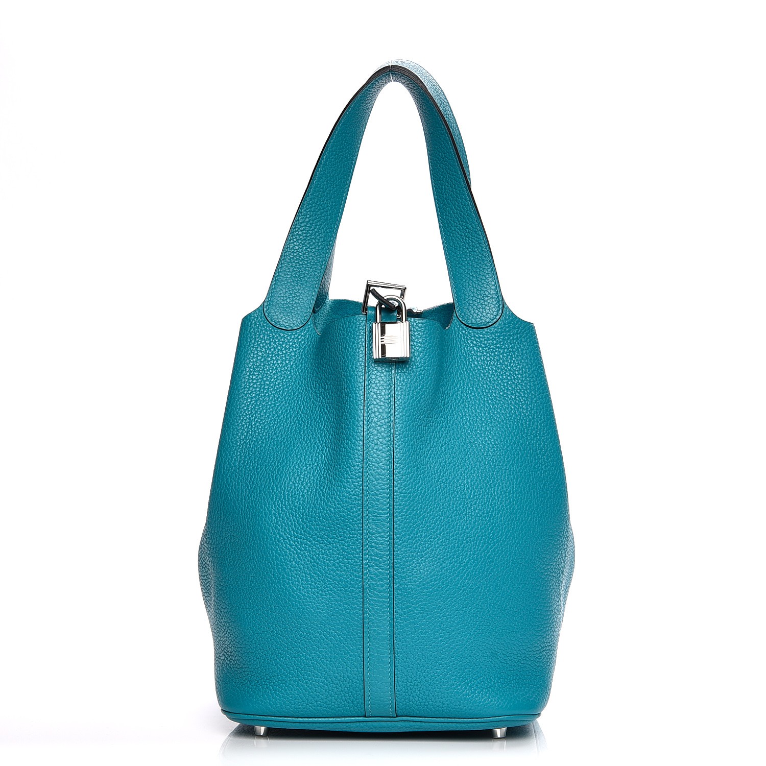 HERMES Taurillon Clemence Picotin Lock 26 GM Turquoise 208271