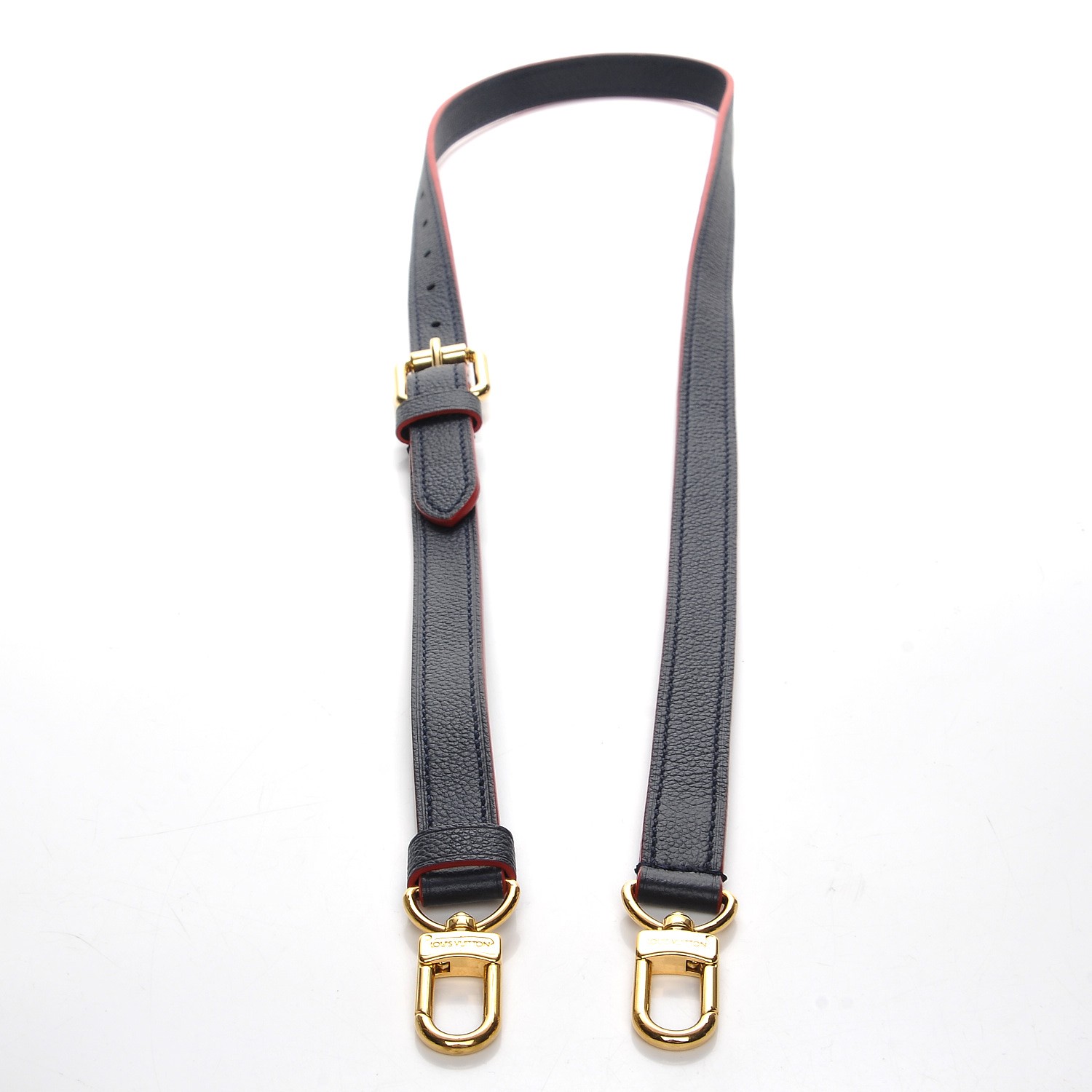 LOUIS VUITTON Calfskin Pochette Metis Shoulder Strap Marine Rouge 208270