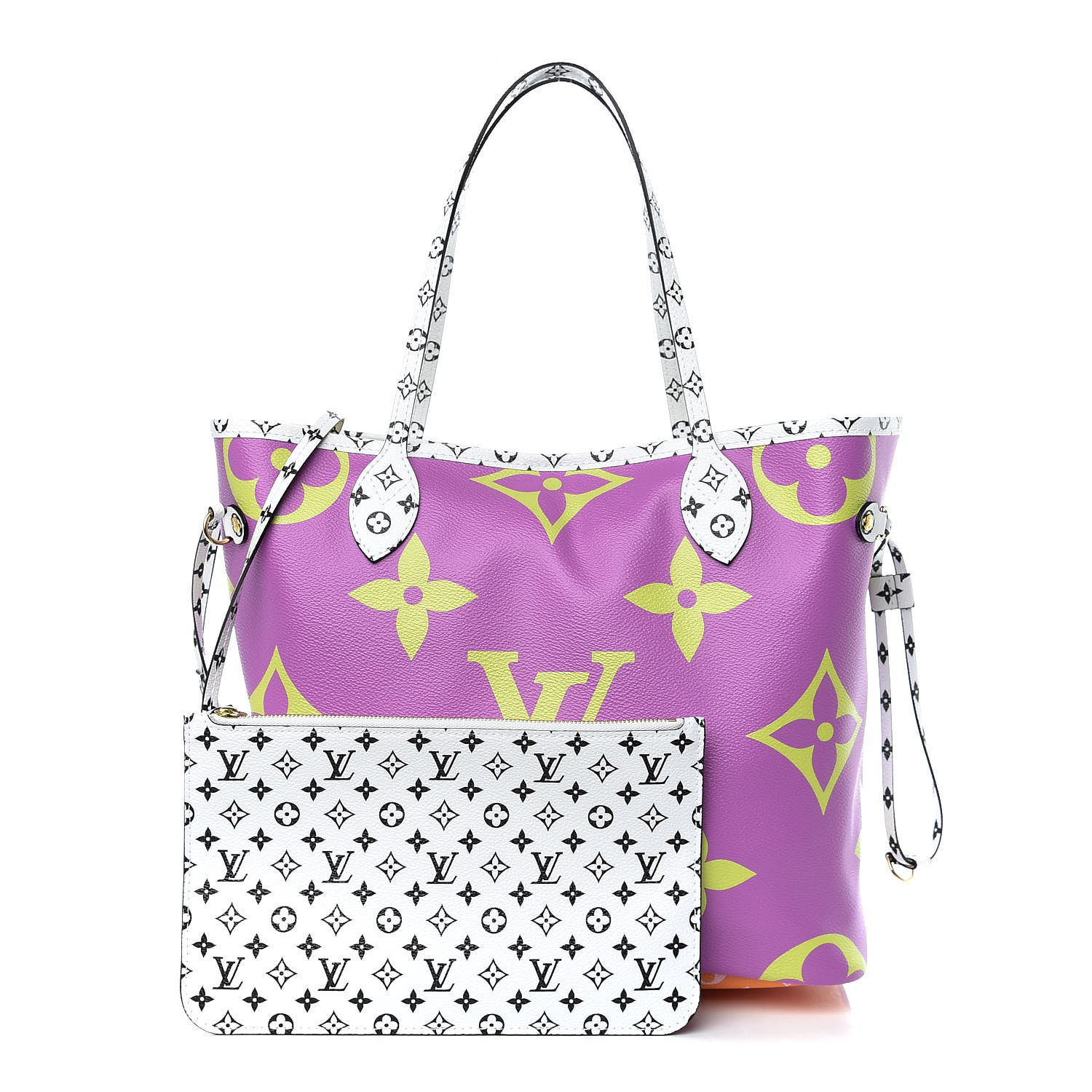 LOUIS VUITTON Monogram Giant Neverfull MM Pink Lilac 398581