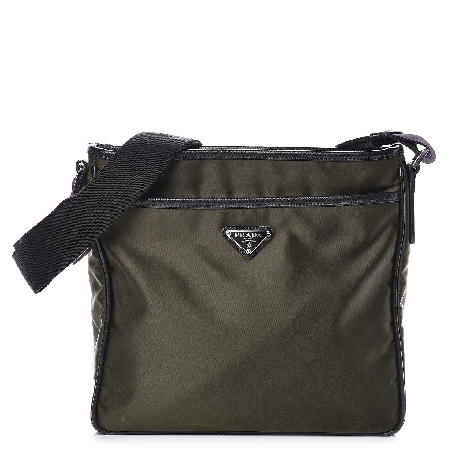 prada messenger bag green