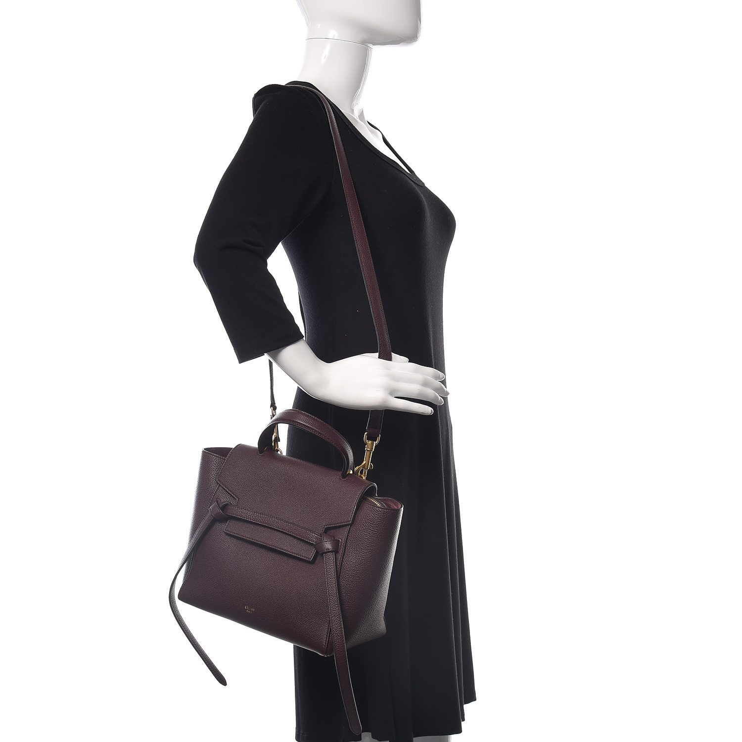 celine micro belt bag burgundy