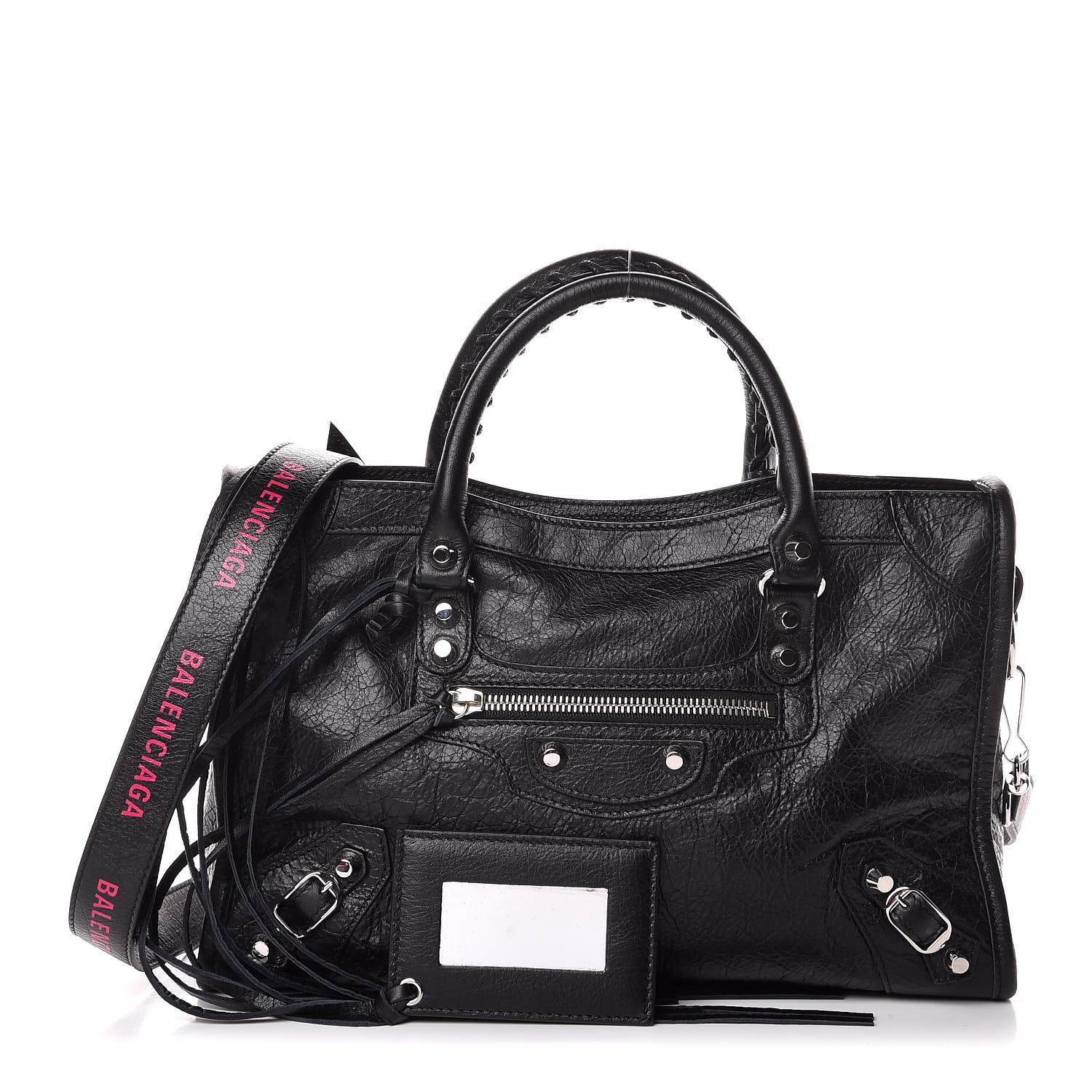 balenciaga city bag logo strap