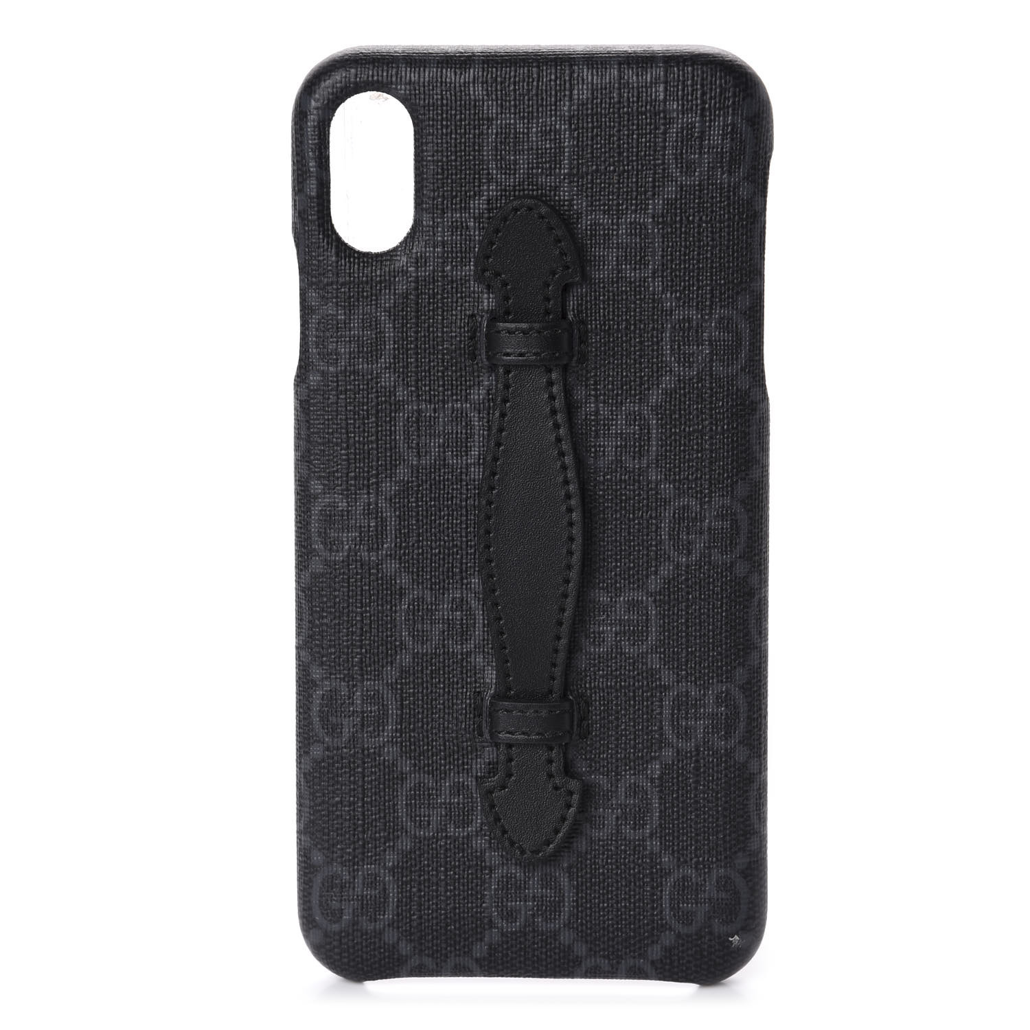 Gucci Gg Supreme Monogram Top Handle Iphone Xs Max Case Black Fashionphile