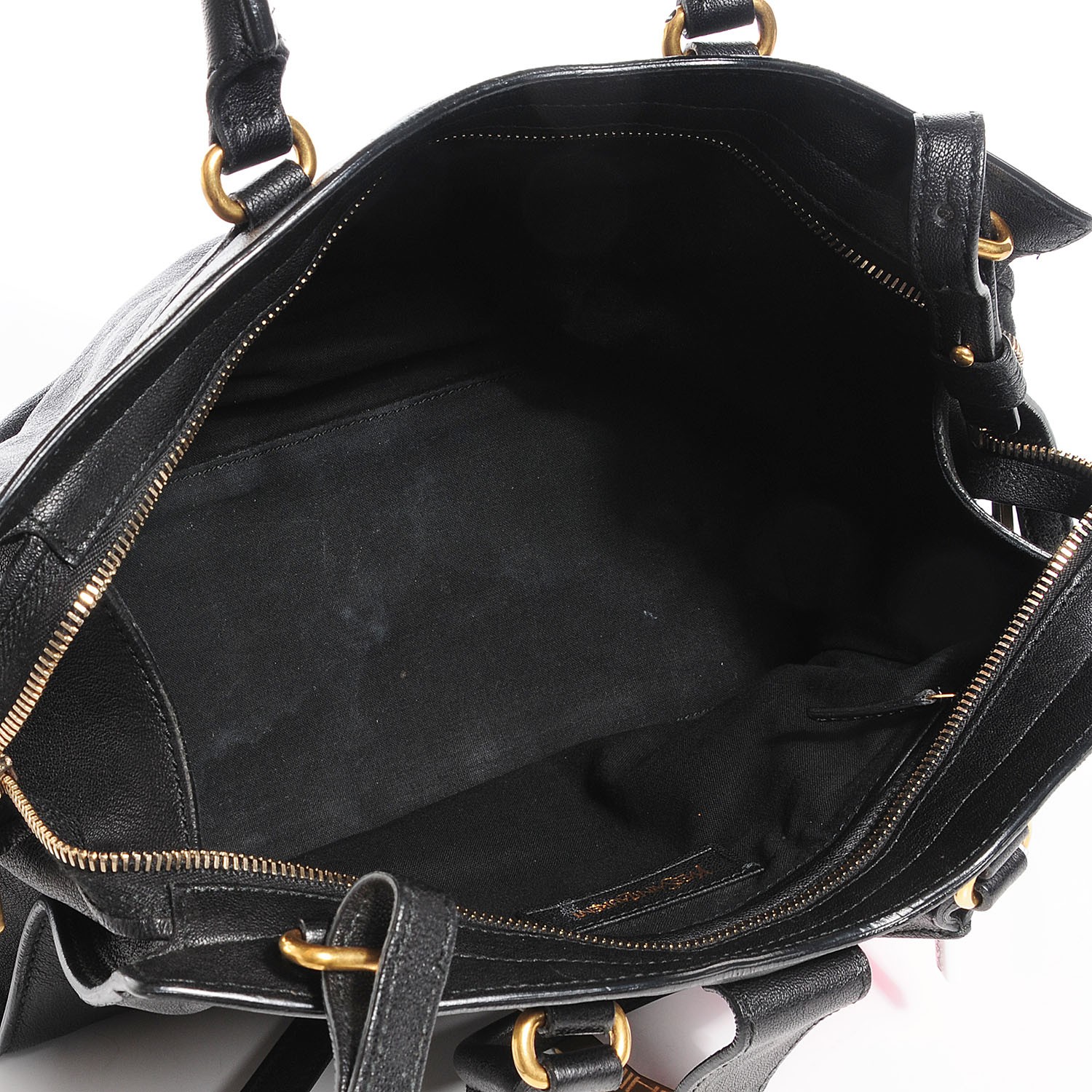 saint laurent mini pac pac in shearling and lambskin