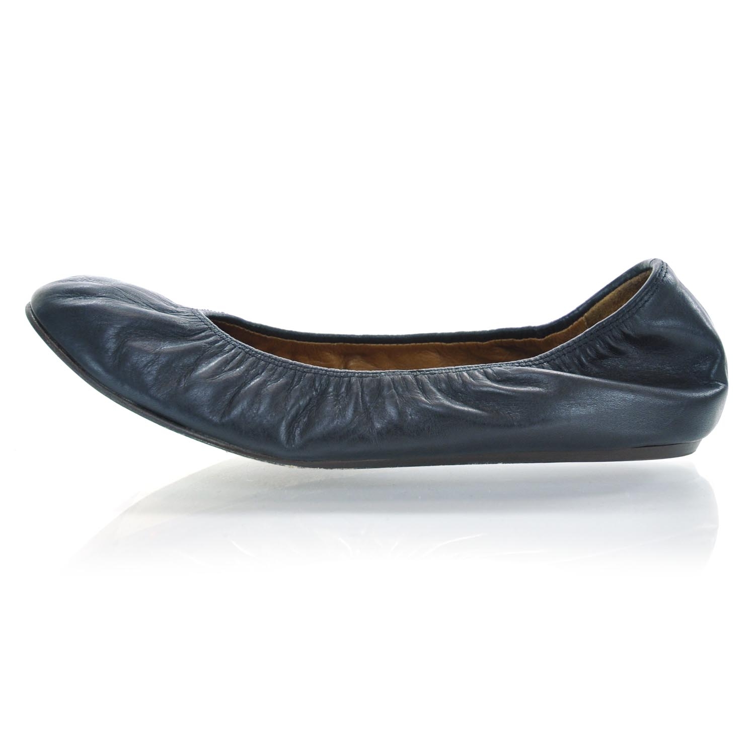 lanvin leather ballet flats