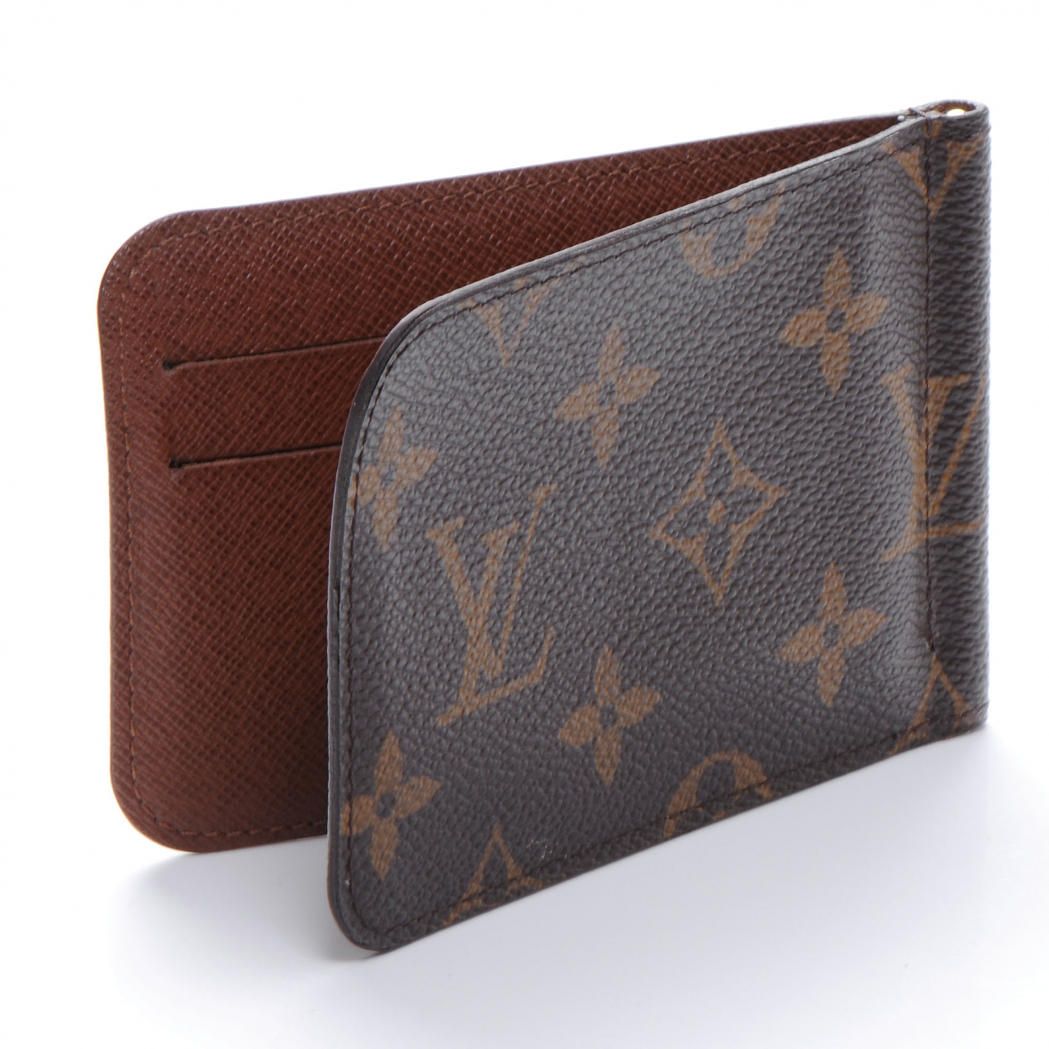 LOUIS VUITTON Monogram Money Clip Wallet Billfold 47908