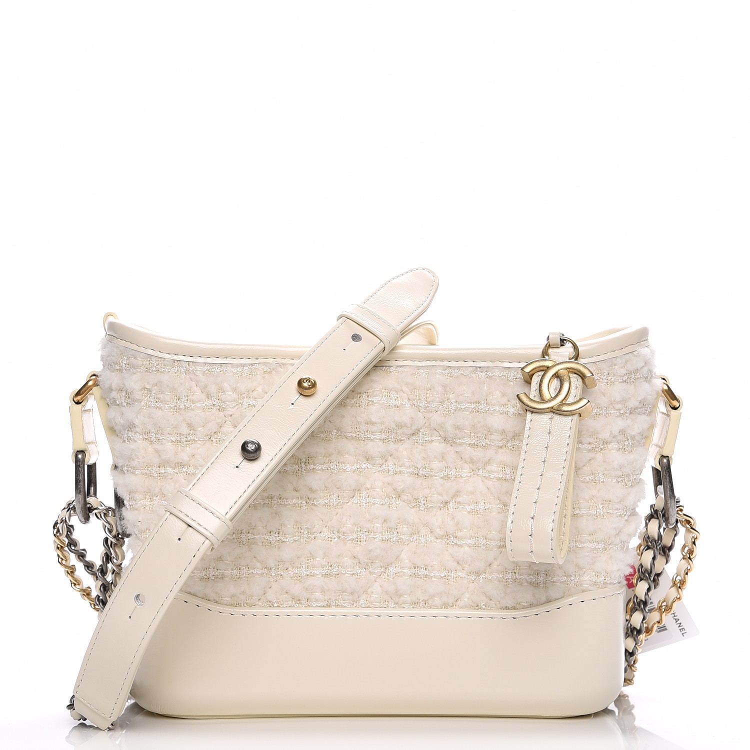 chanel gabrielle tweed hobo bag